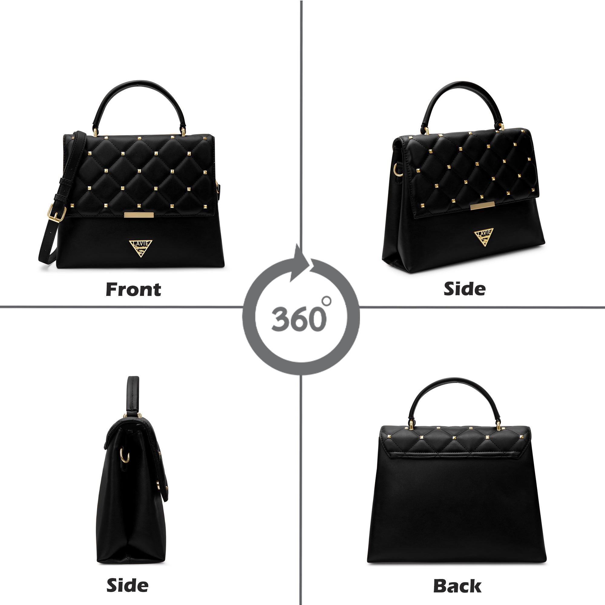 Stud Gary Medium Satchel Bag