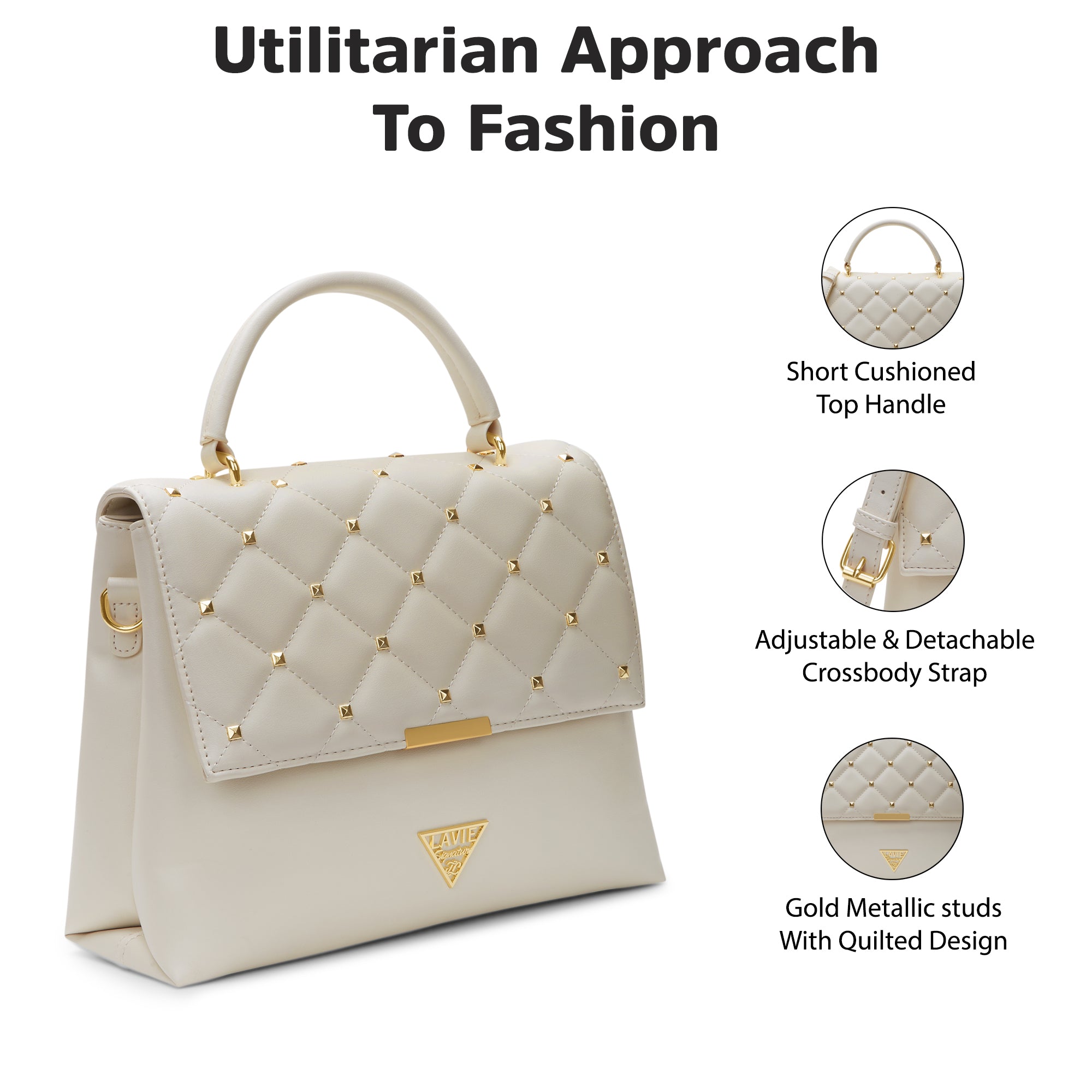 Stud Gary Medium Satchel Bag