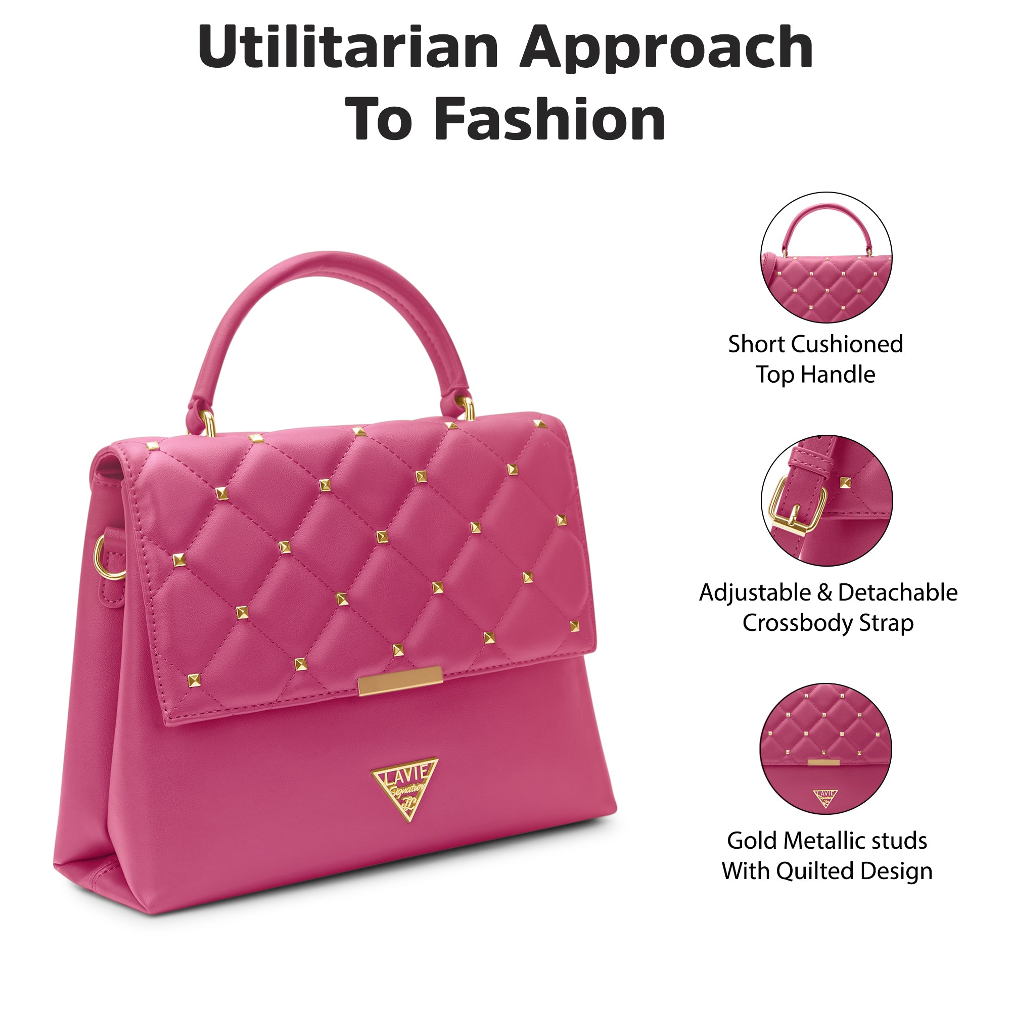 Stud Gary Medium Satchel Bag