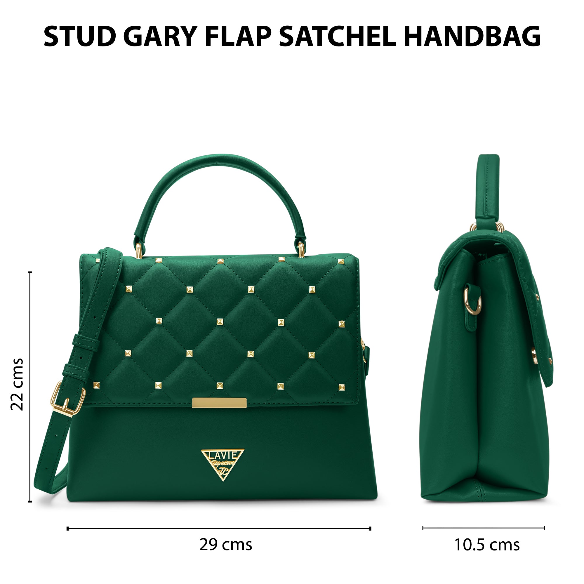 Stud Gary Medium Satchel Bag