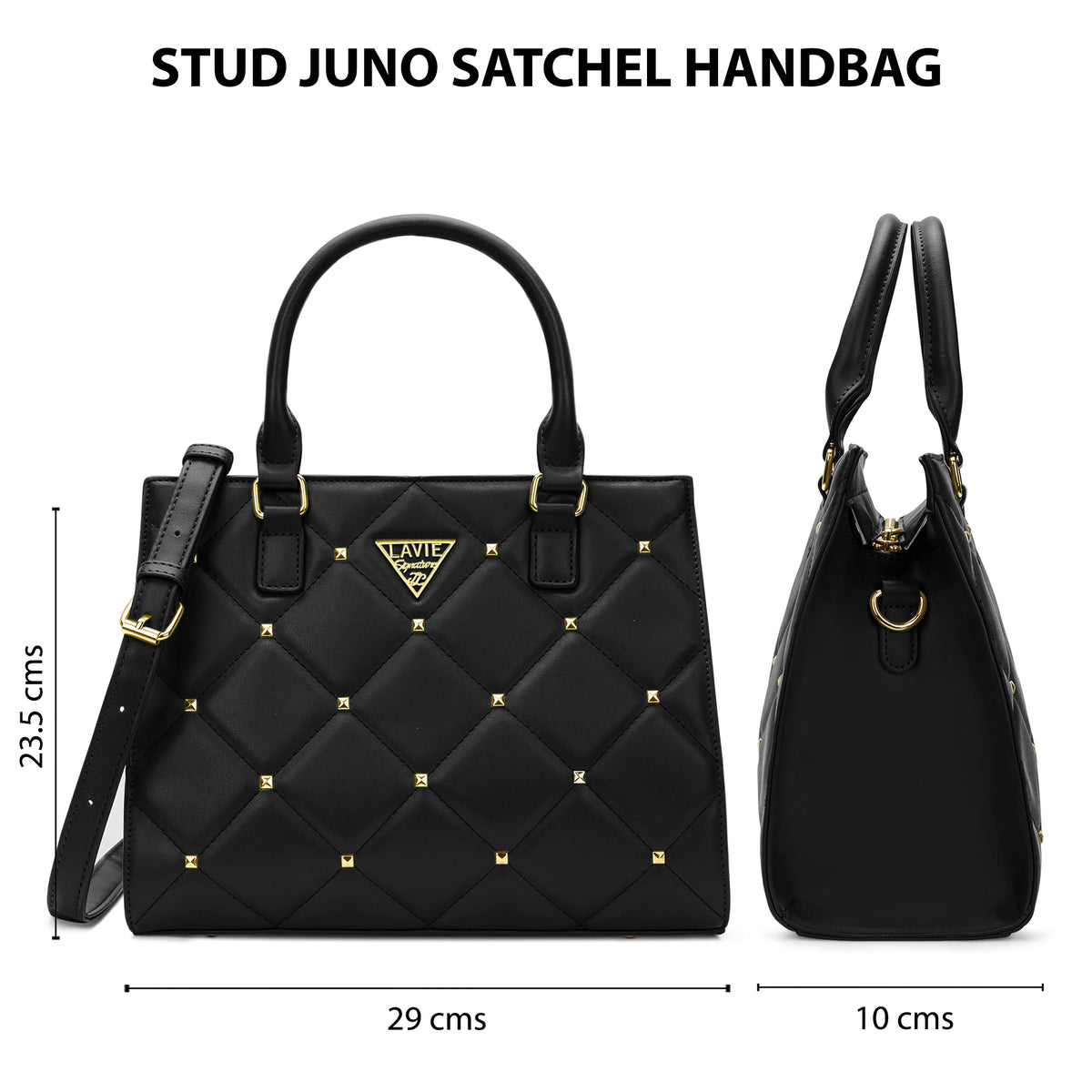 Stud Juno Medium Satchel Bag