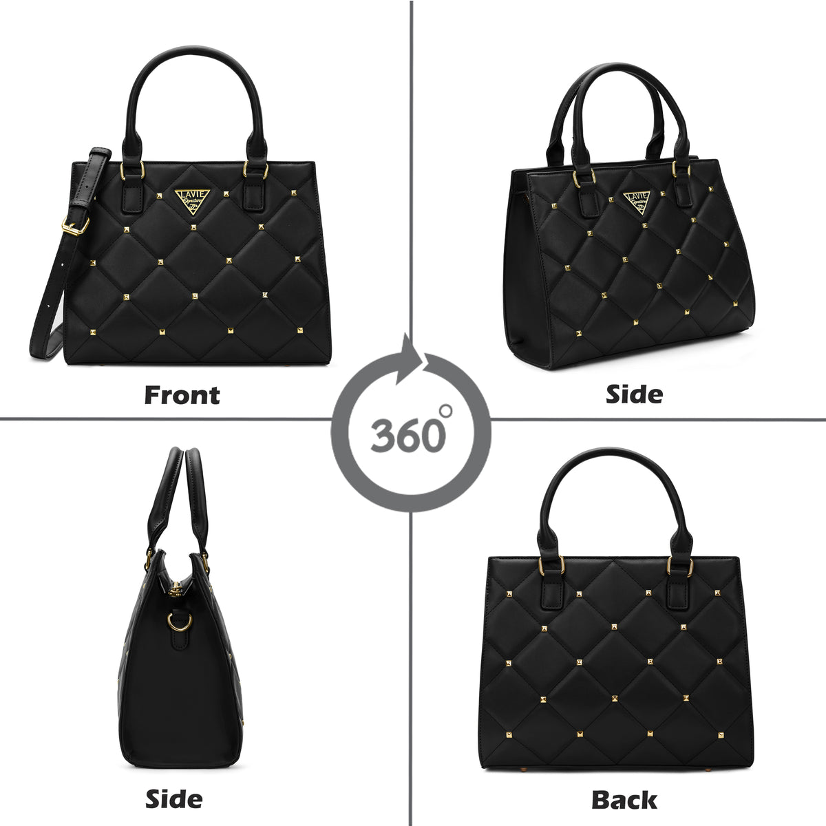 Stud Juno Medium Satchel Bag