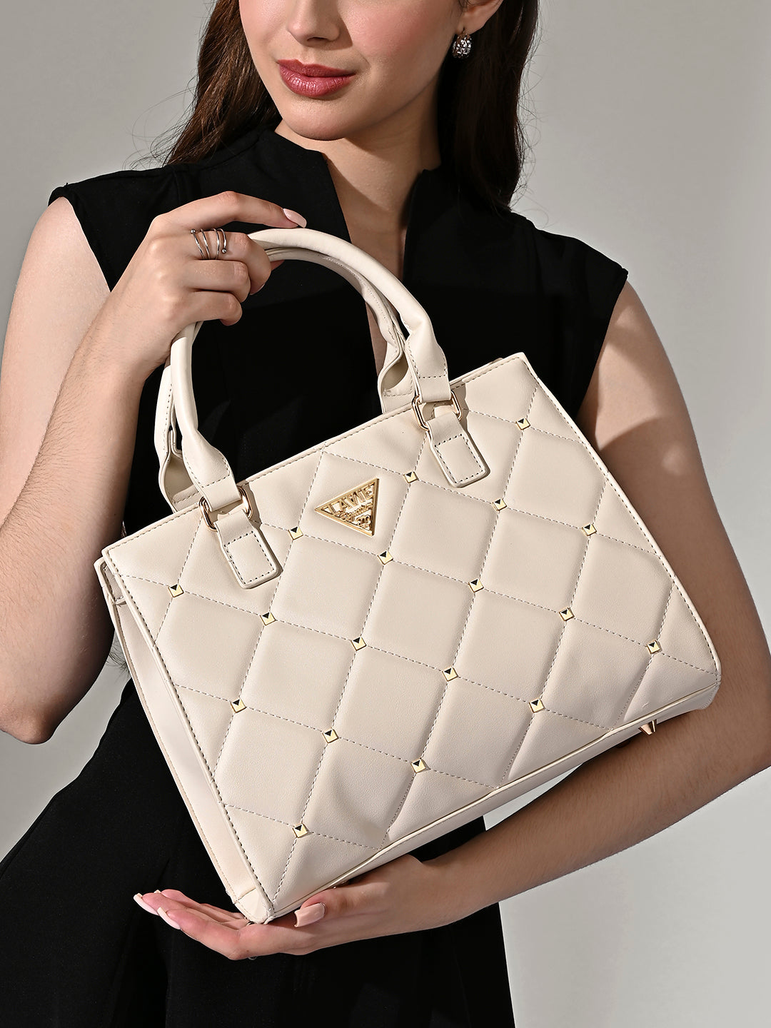 Stud Juno Medium Satchel Bag