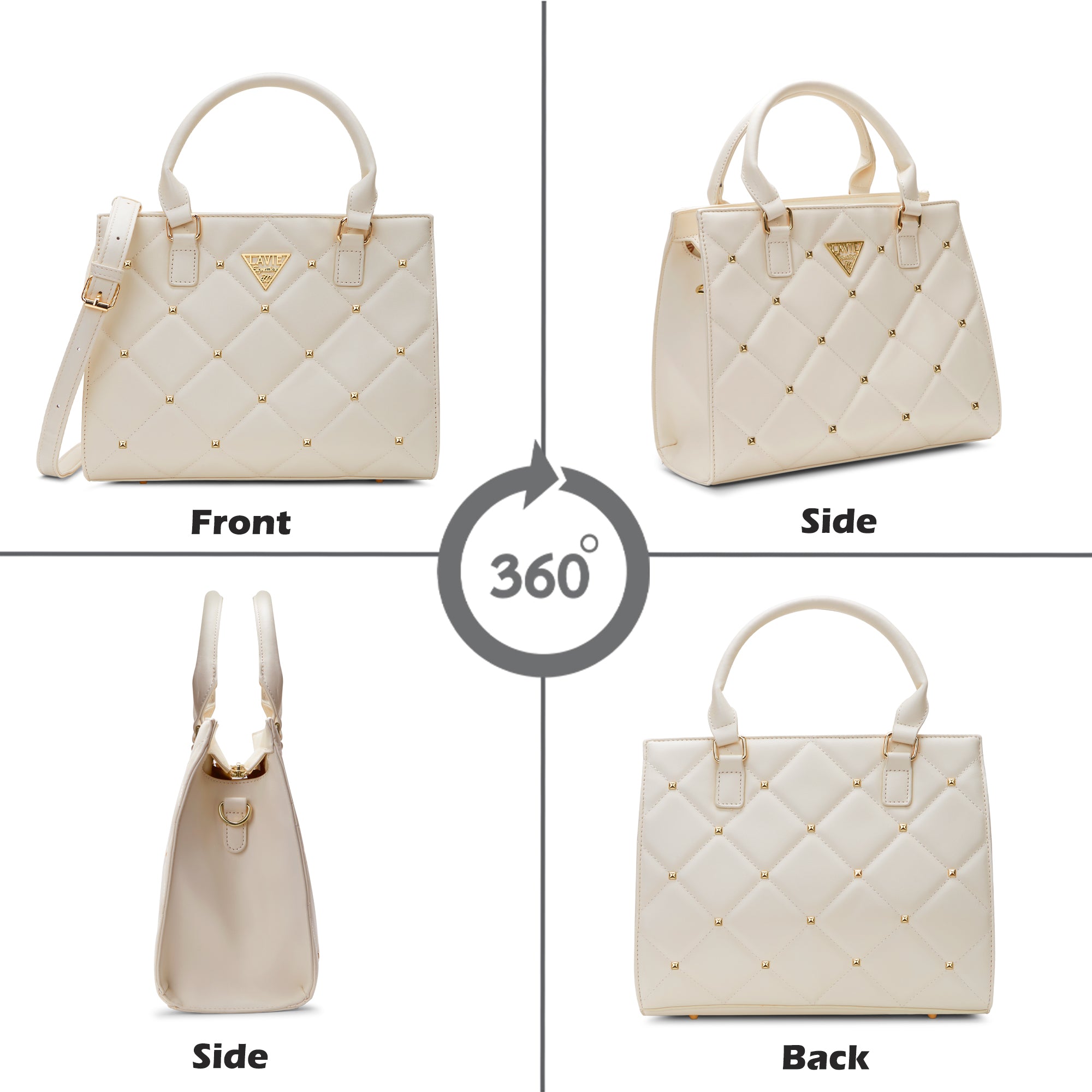 Stud Juno Medium Satchel Bag