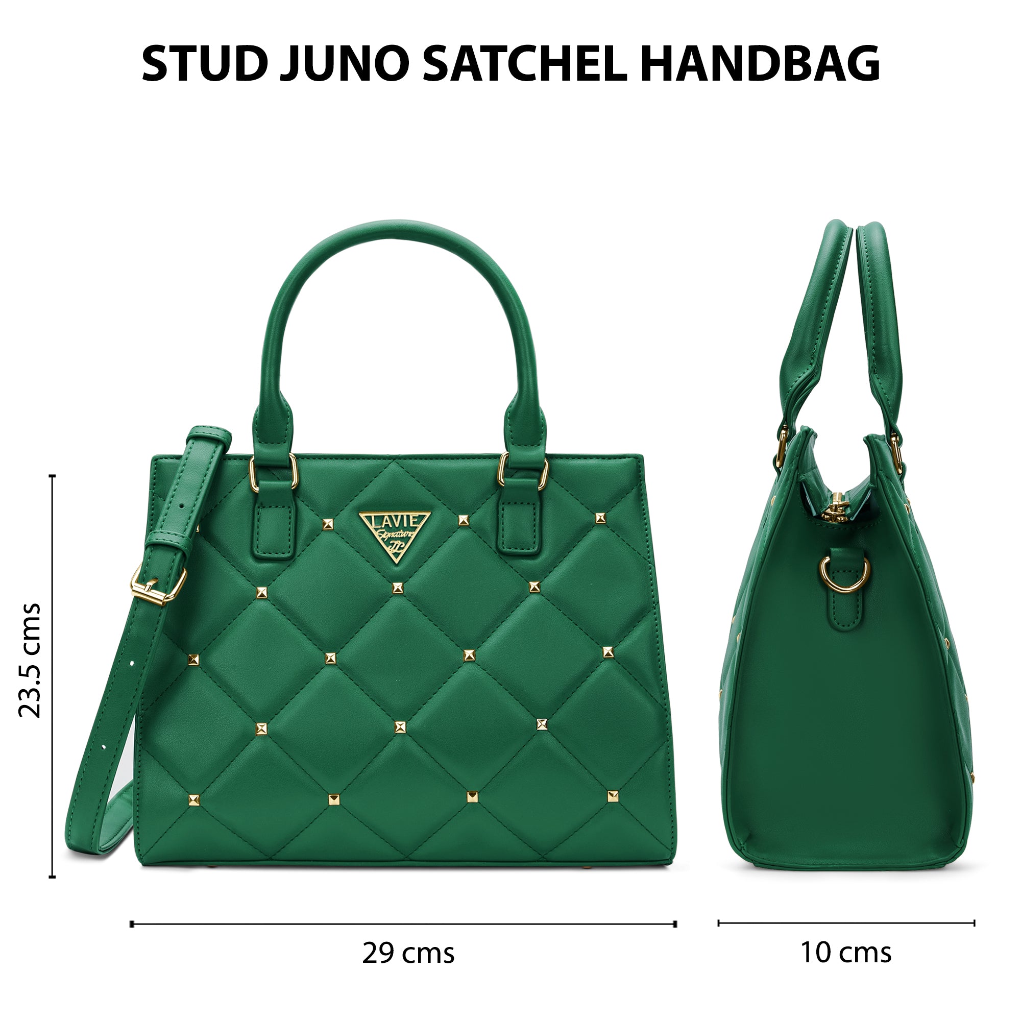 Stud Juno Medium Satchel Bag