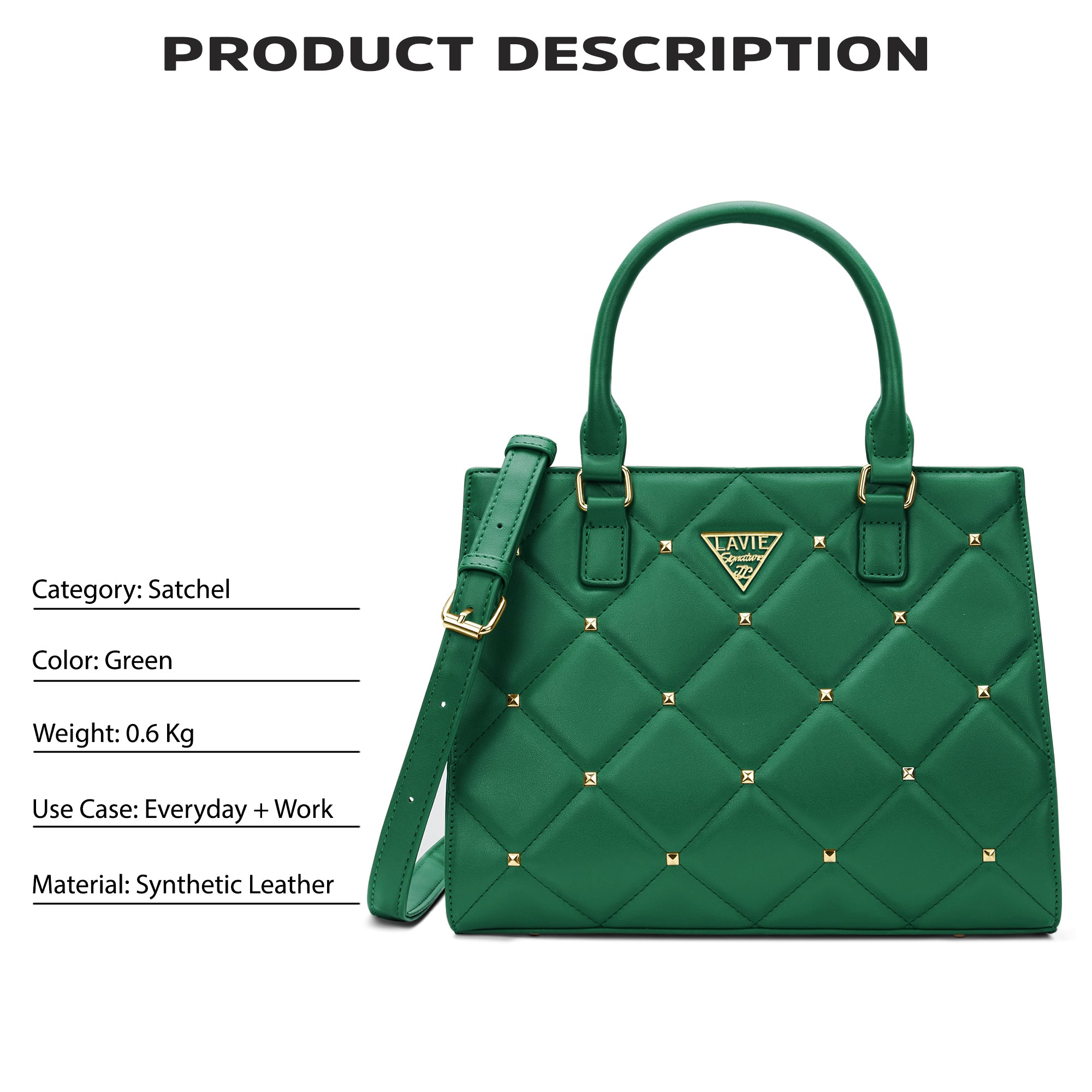Stud Juno Medium Satchel Bag
