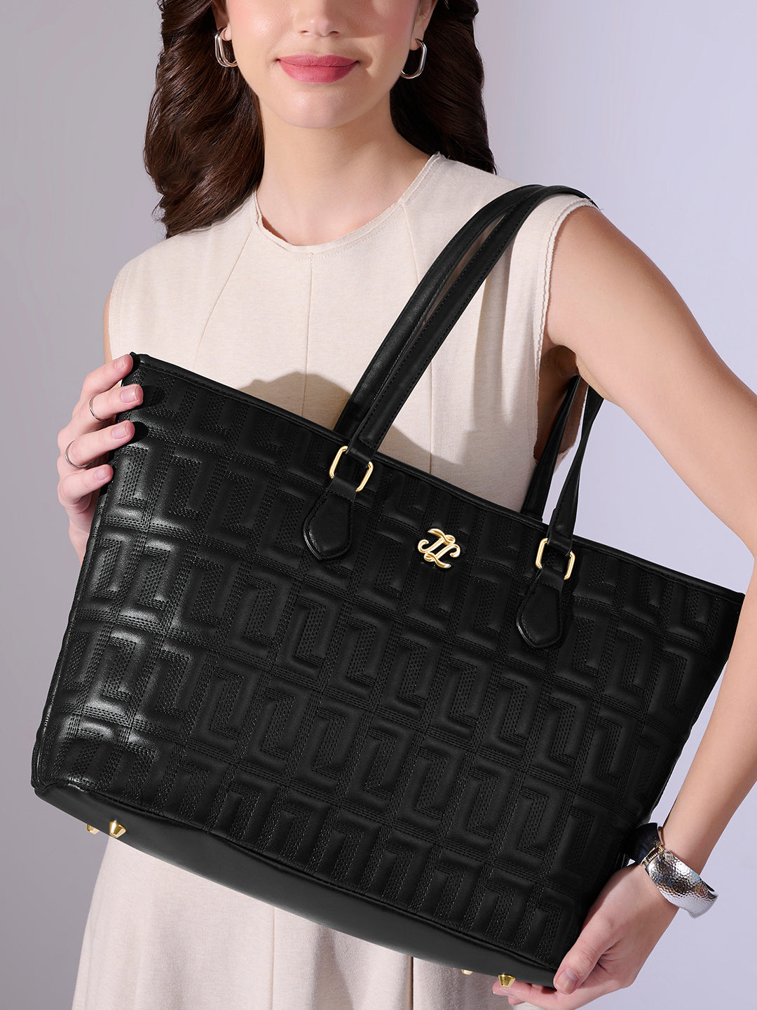 Quilt Rota Extra Large Pro 'S Ladies Handbag Black