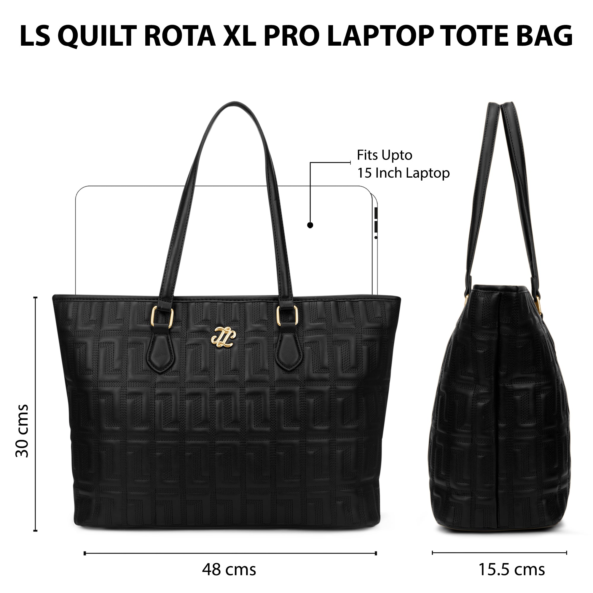 Quilt Rota Extra Large Pro 'S Ladies Handbag Black
