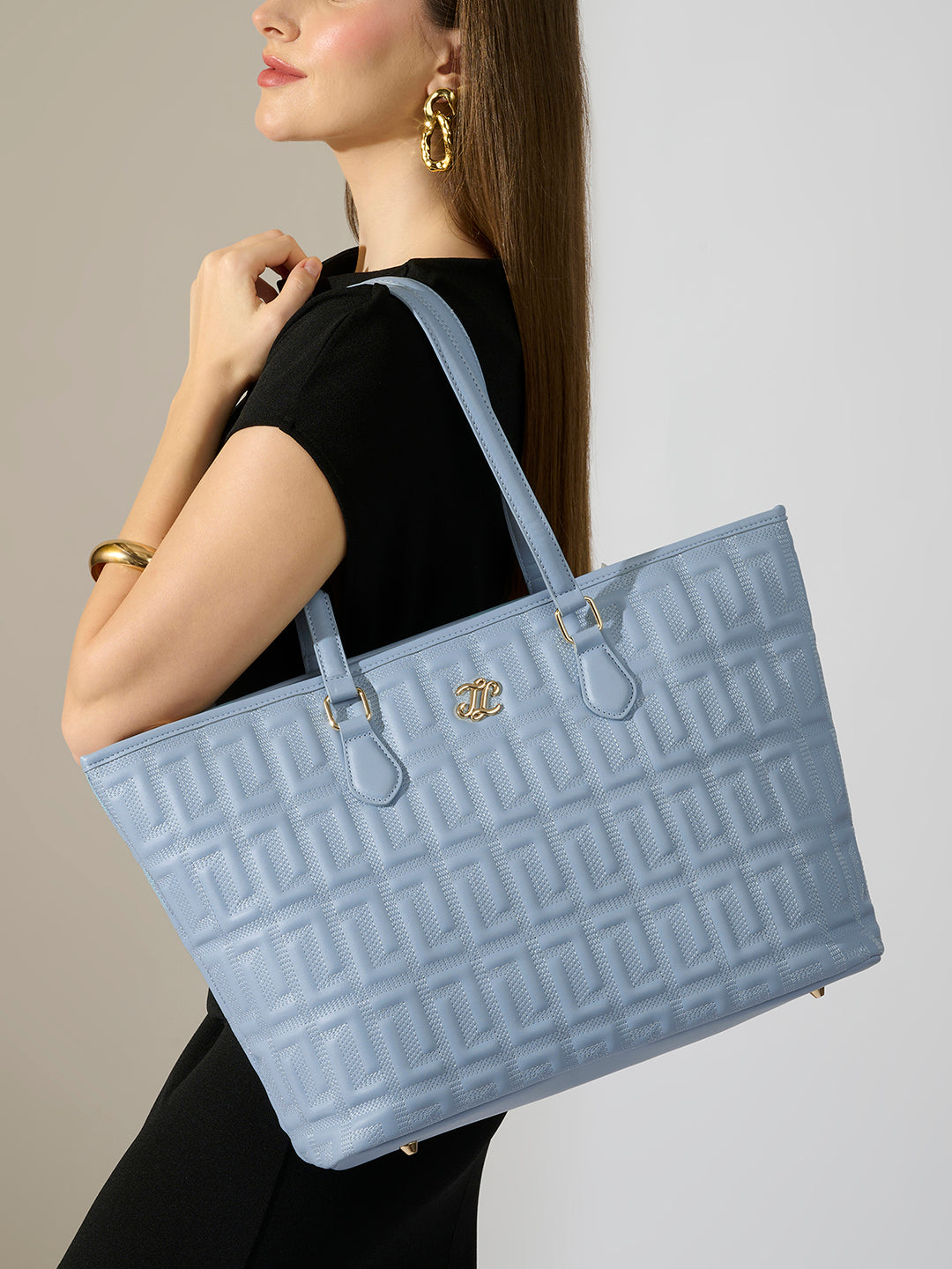 Buy Quilt Rota Extra Large Pro Handbag Blue Aura Online – Lavie World