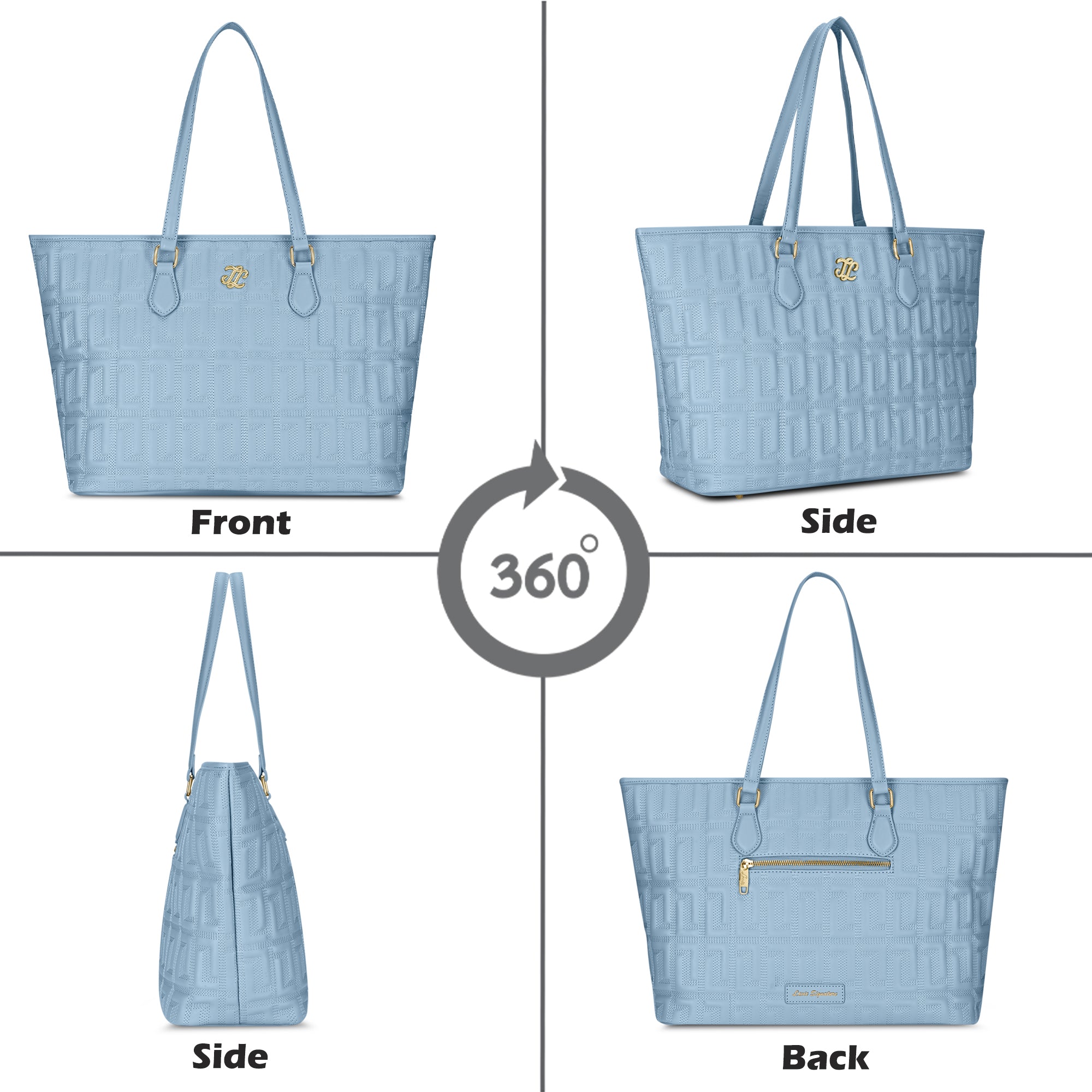 Buy Quilt Rota Extra Large Pro Handbag Blue Aura Online  Lavie World