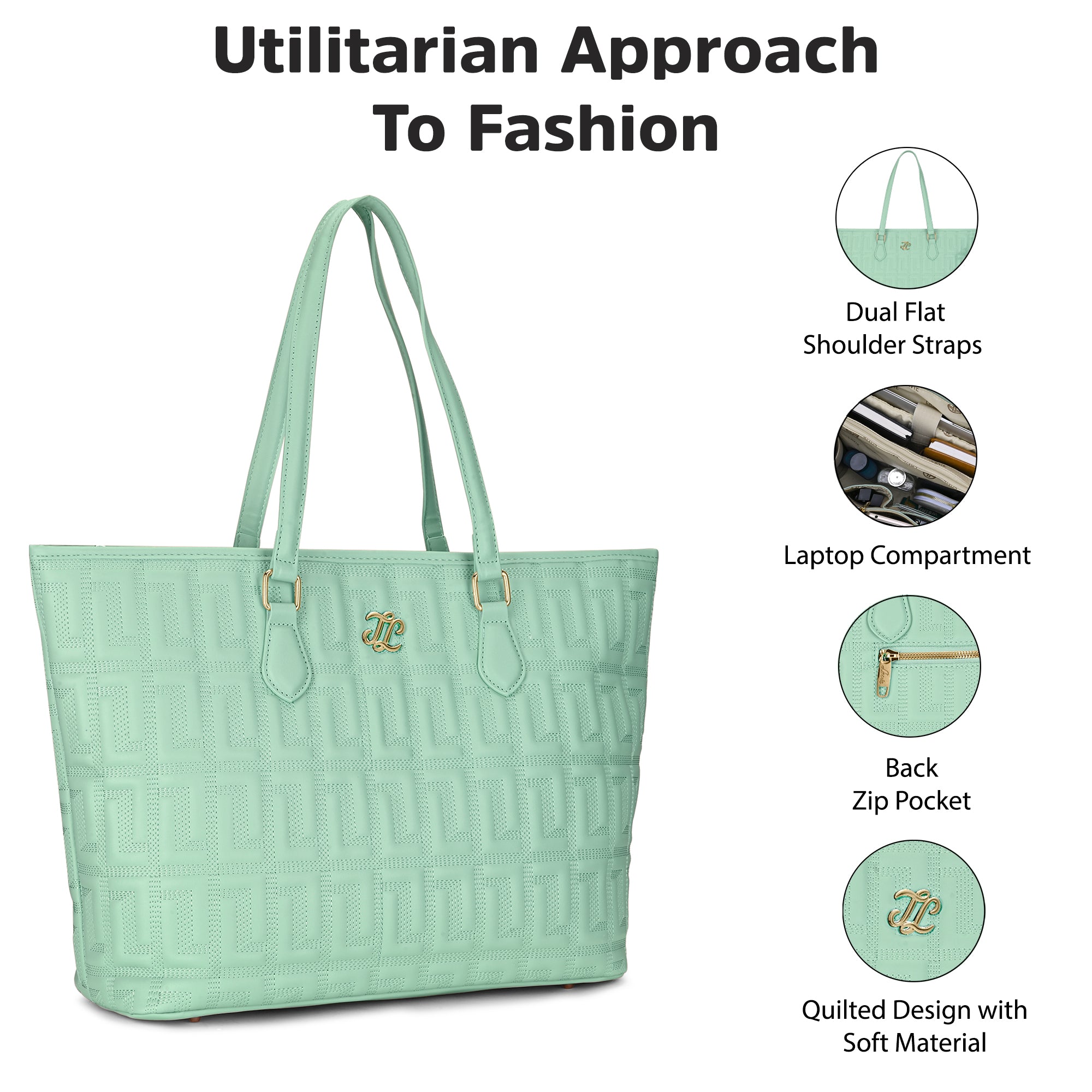 Buy Quilt Rota Extra Large Pro Handbag Blue Aura Online  Lavie World