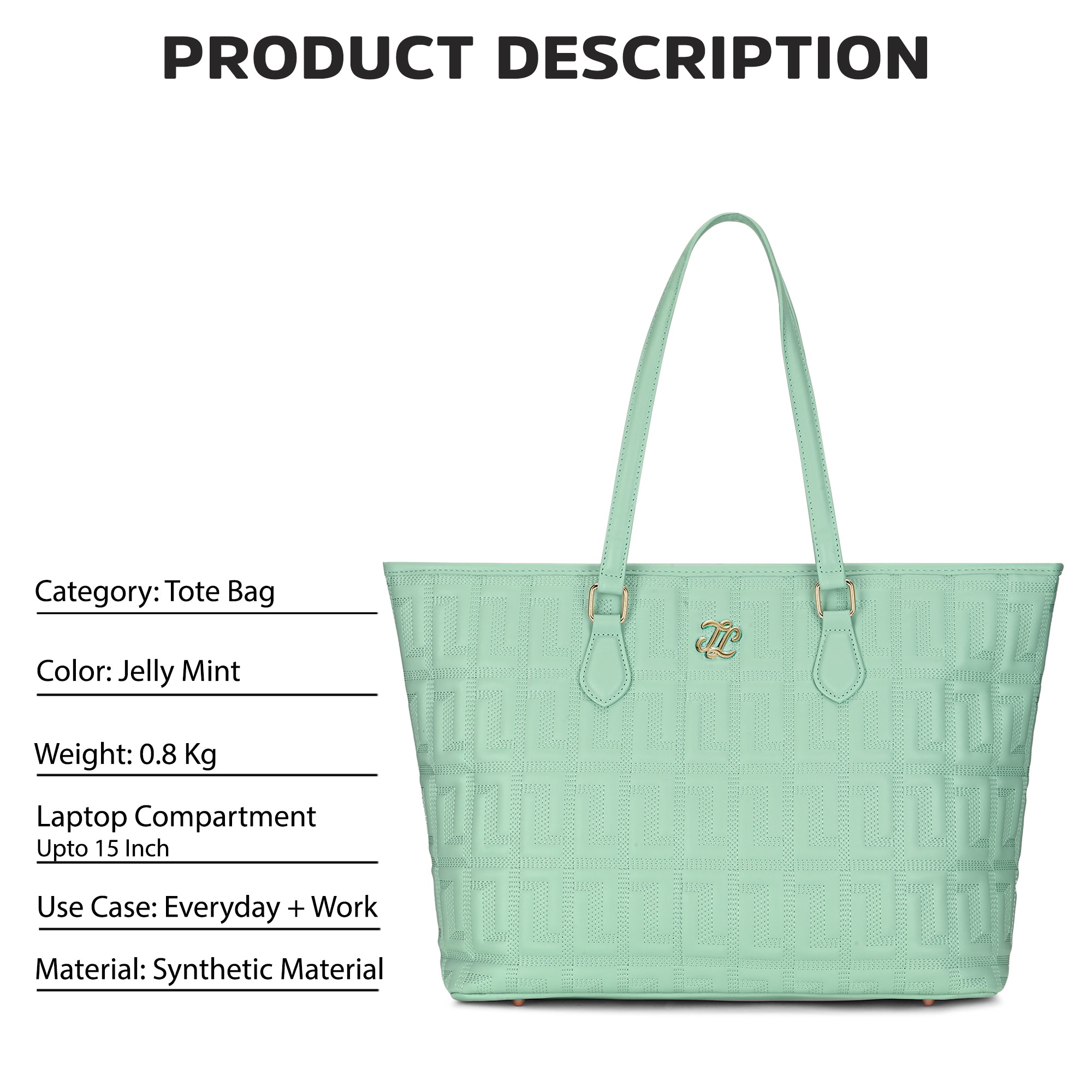 Buy Quilt Rota Extra Large Pro Handbag Blue Aura Online  Lavie World