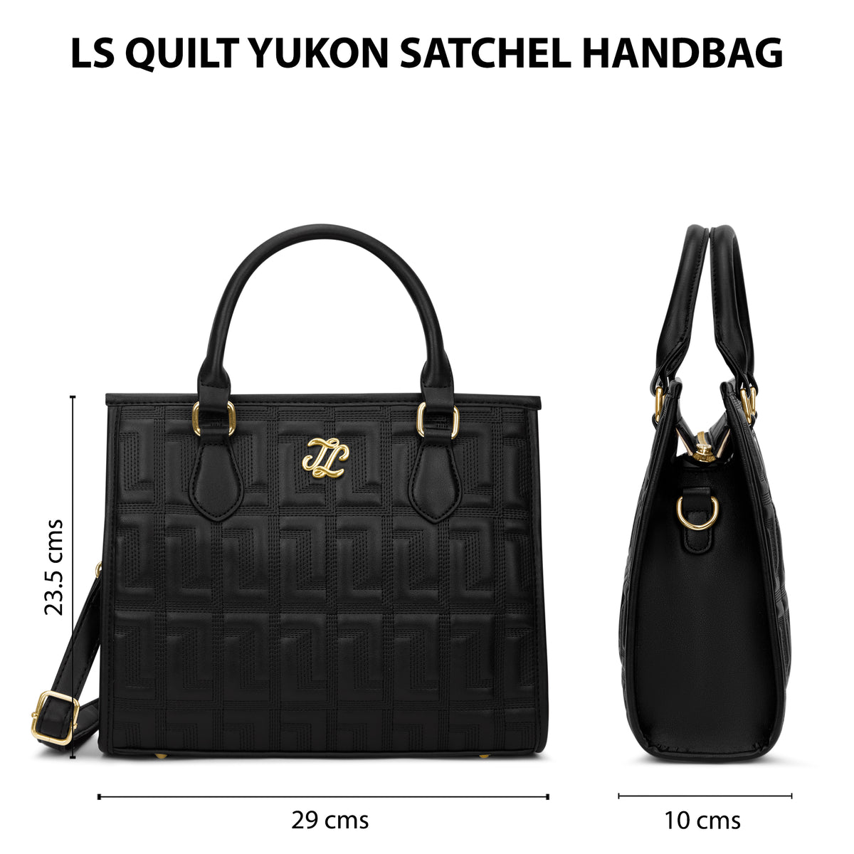 Quilt Yukon Satchel Bag 'S Ladies Handbag Black