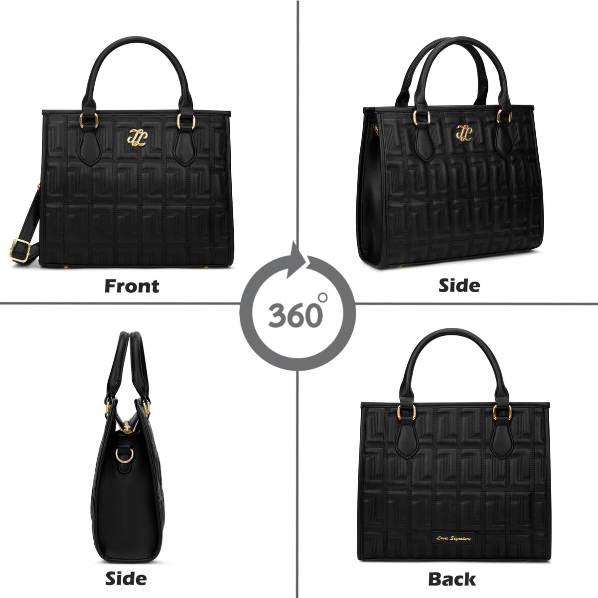 Quilt Yukon Satchel Bag 'S Ladies Handbag Black