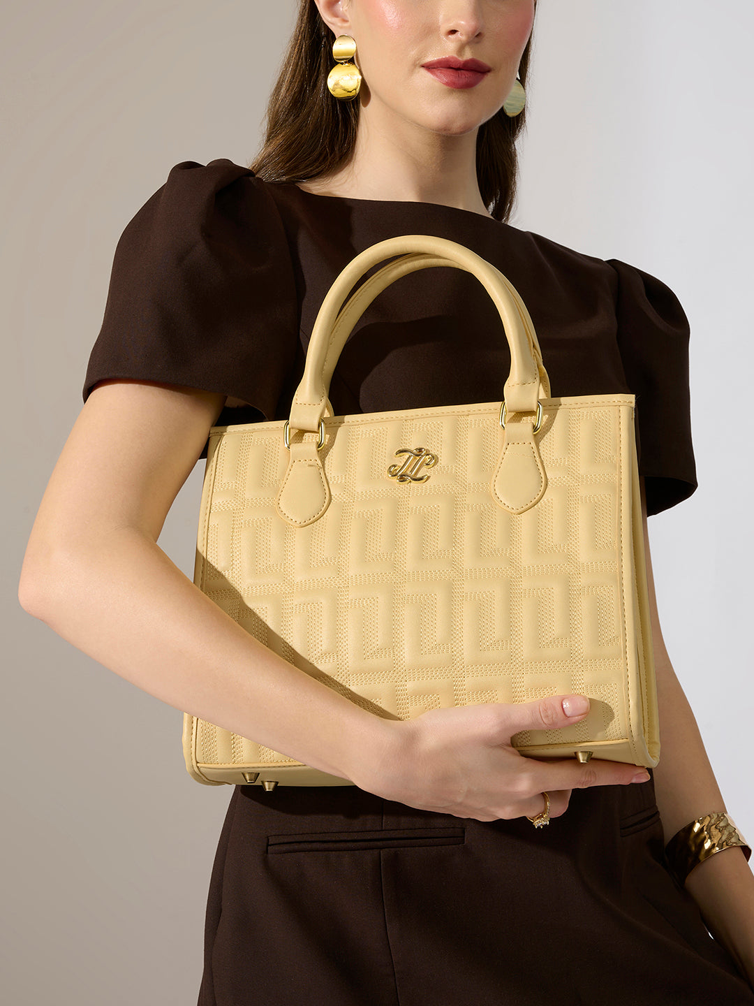 Churchill Rectagular Flap Over Frame Clutch Gold