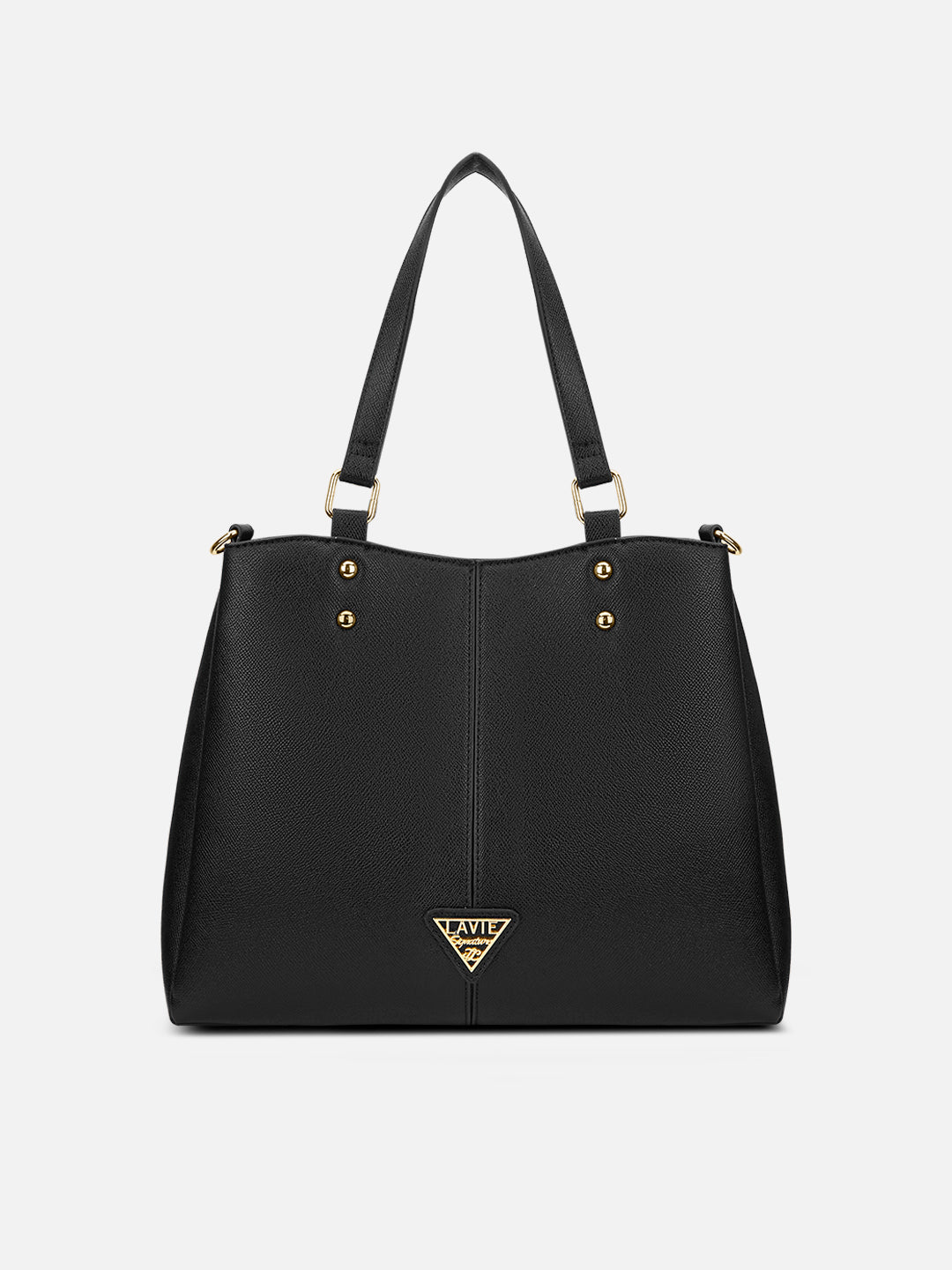 Albany 3 Compartment Medium Satchel Bag Black