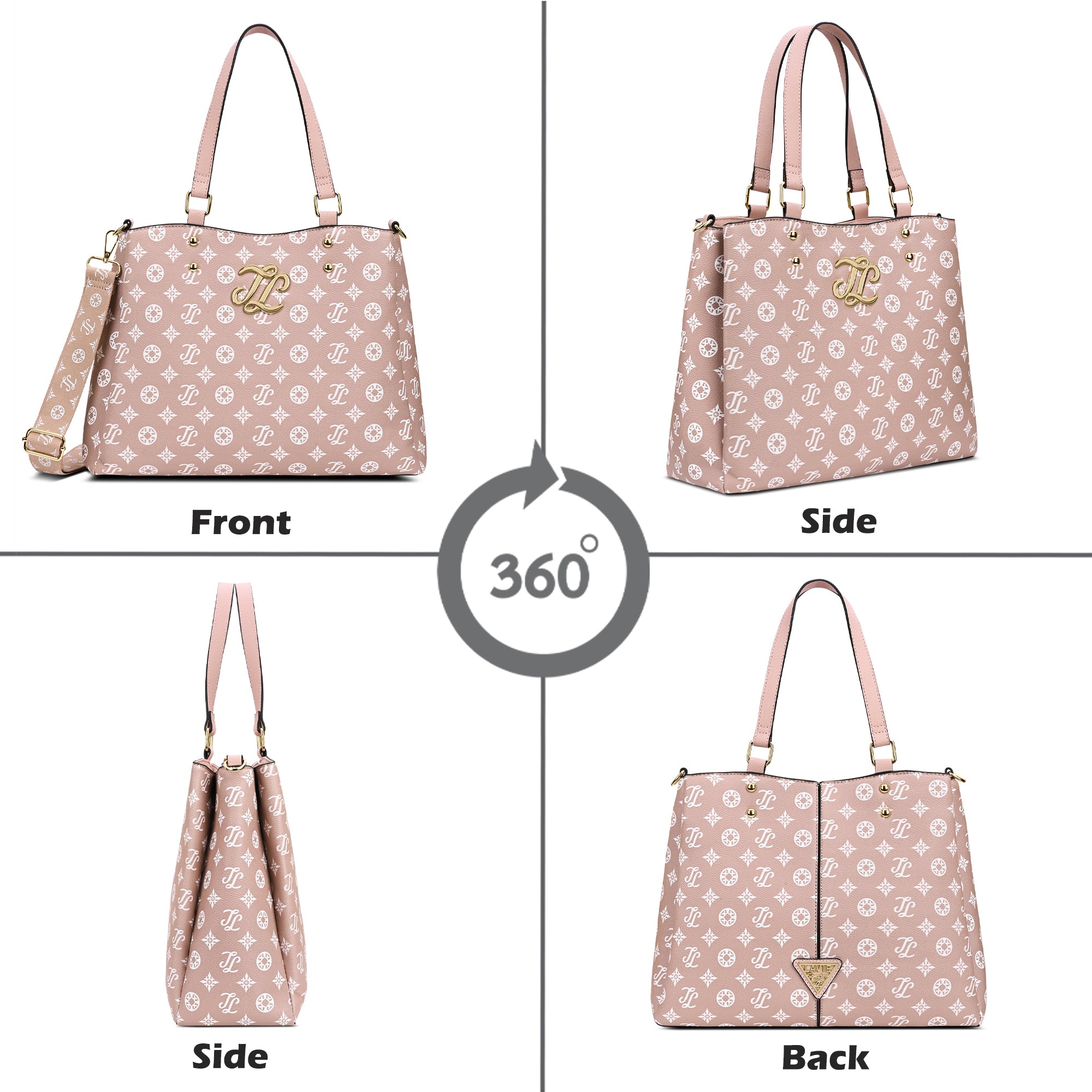 Albany 3 Comparment Medium Satchel Bag Pink