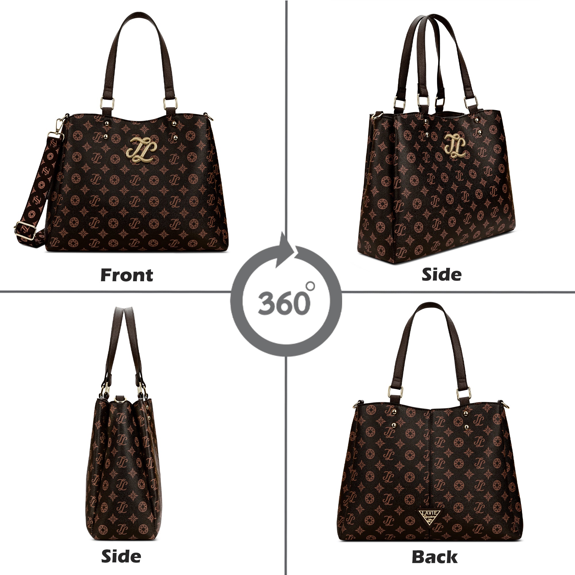 Albany 3 Comparment Medium Satchel Bag Choco