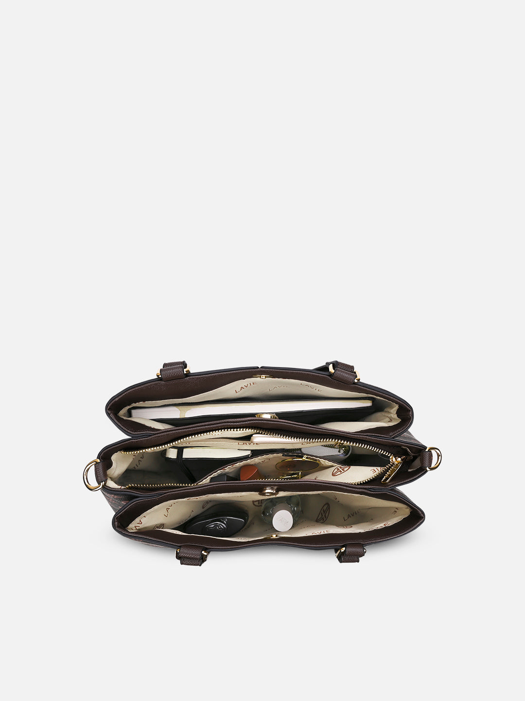 Albany 3 Comparment Medium Satchel Bag Choco