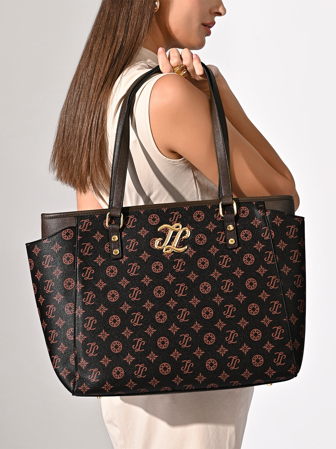 Mono Carmel Large Tote Bag Choco