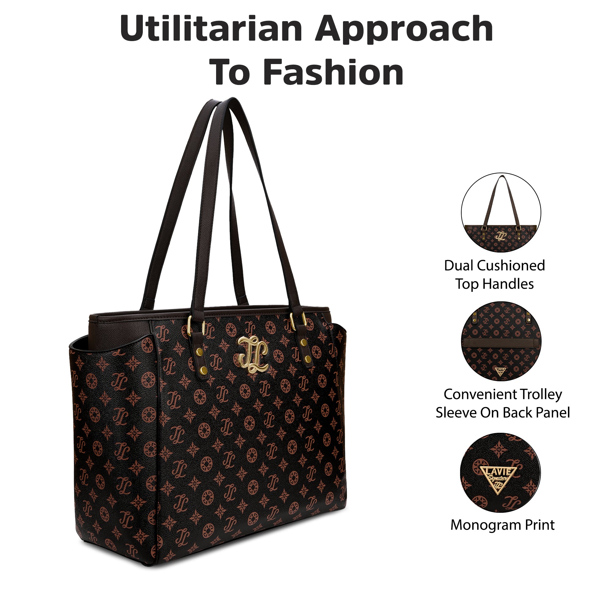 Mono Carmel Large Tote Bag Choco