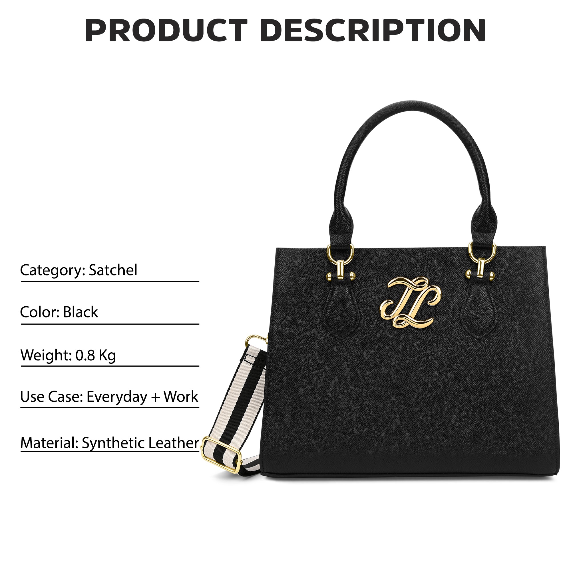 Yuma 3 Compartment Medium Sling Bag Black