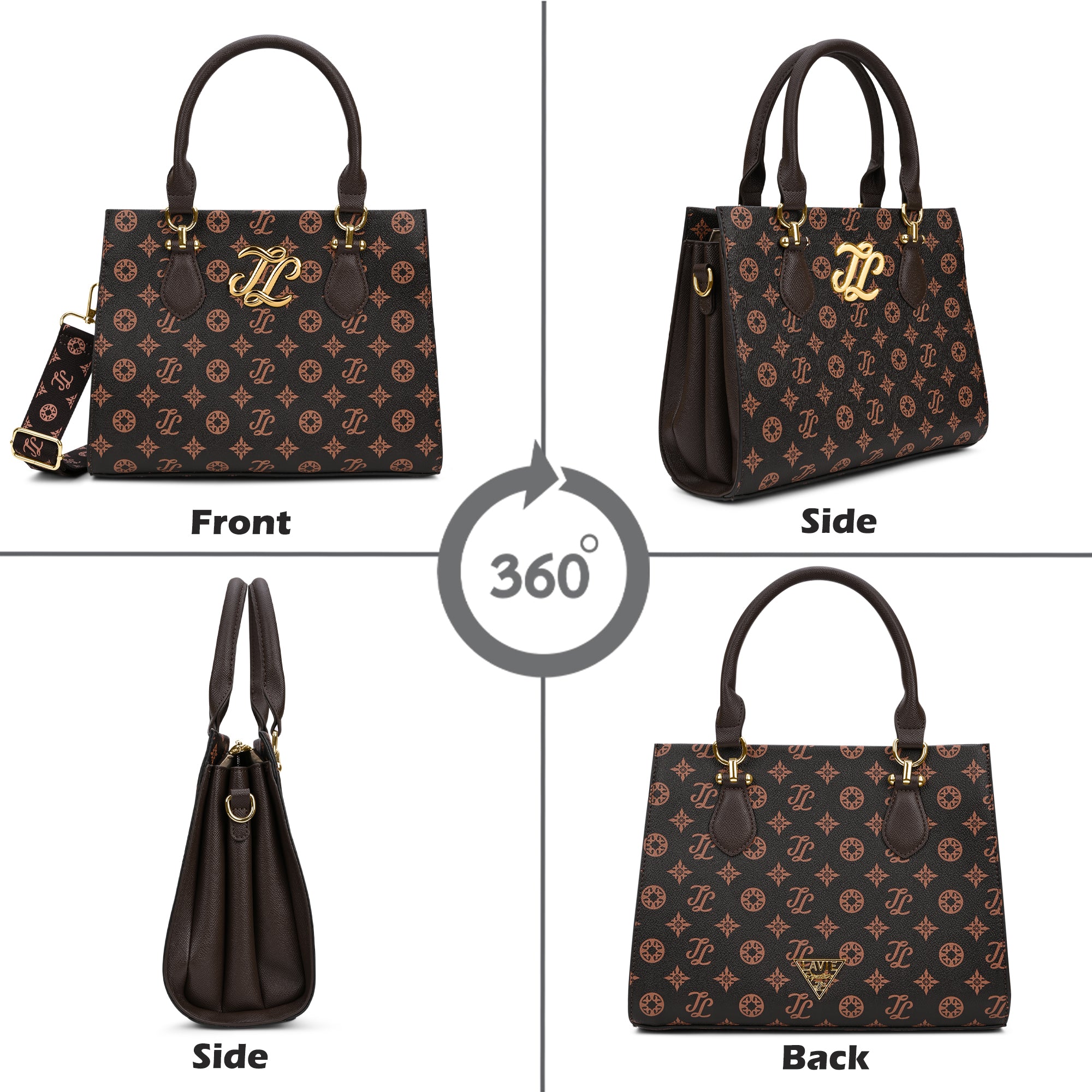 Mono Yuma 3 Compartment Medium Sling Bag Choco