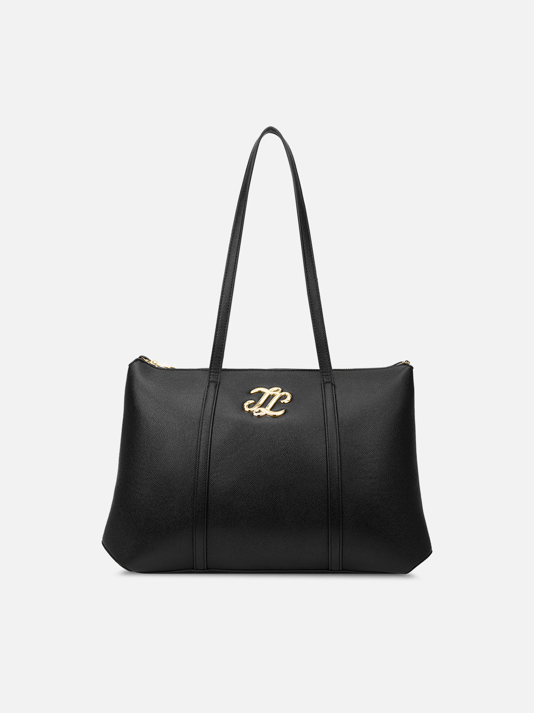 Evans 3 Compartment Large Black Tote Bag