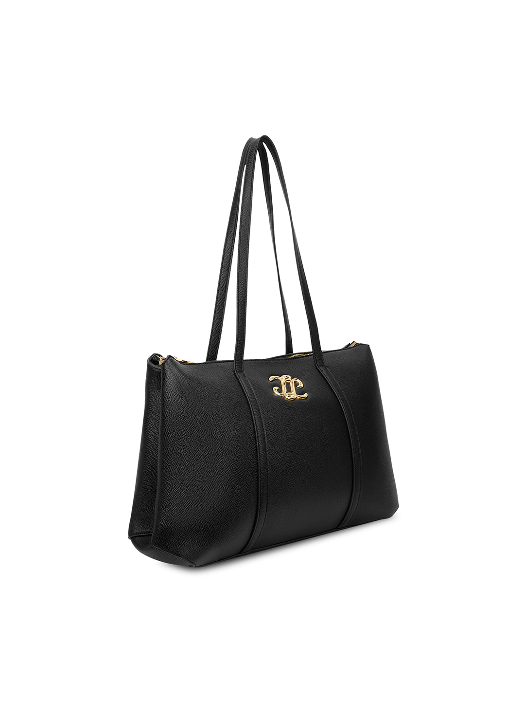 Evans 3 Compartment Large Tote Bag Black