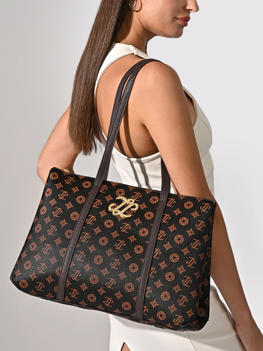 Mono Evans 3 Compartment Large Tote Bag Choco
