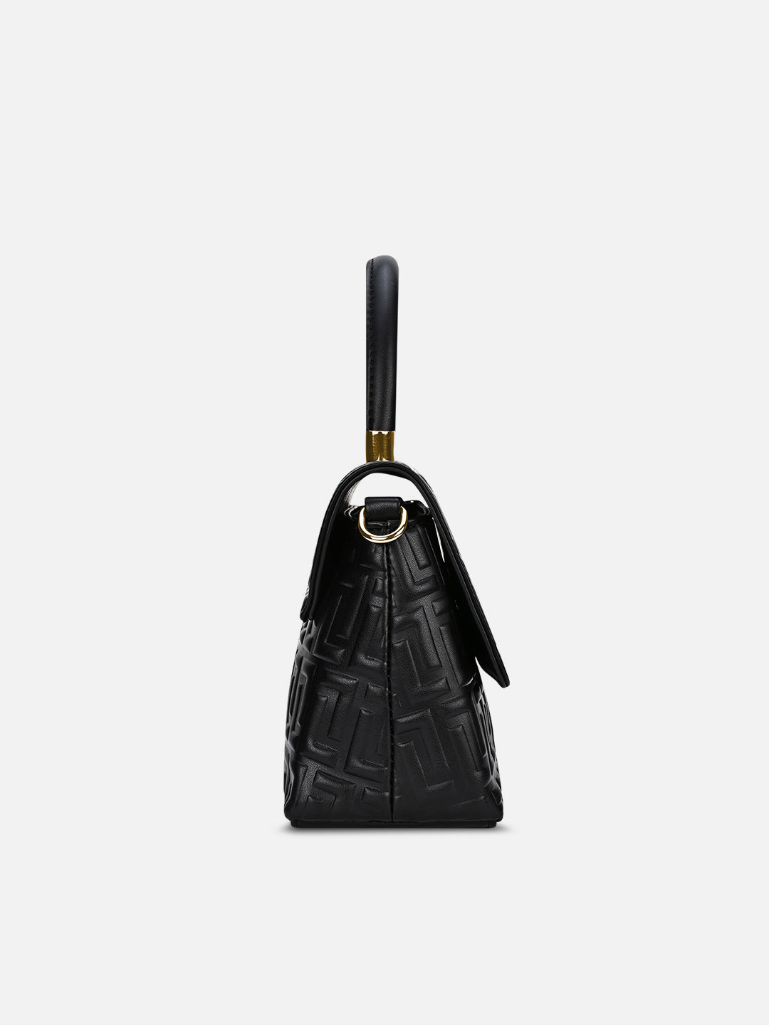 Chaney Small Flap Satchel Bag Black