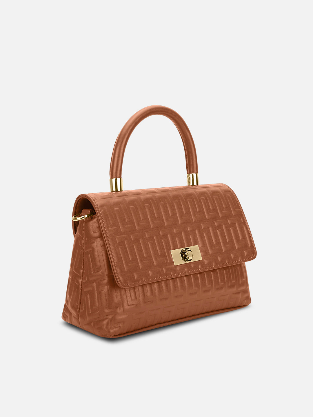 Chaney Small Flap Satchel Bag Tan