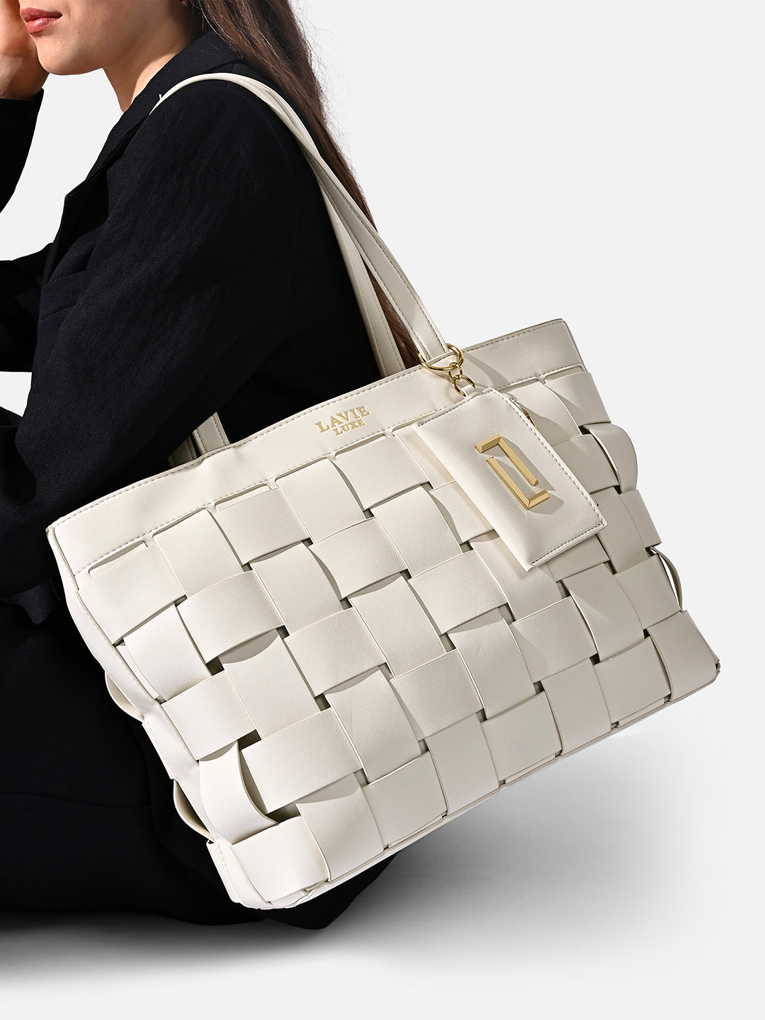 Bot Elle Large Tote Bag Offwhite