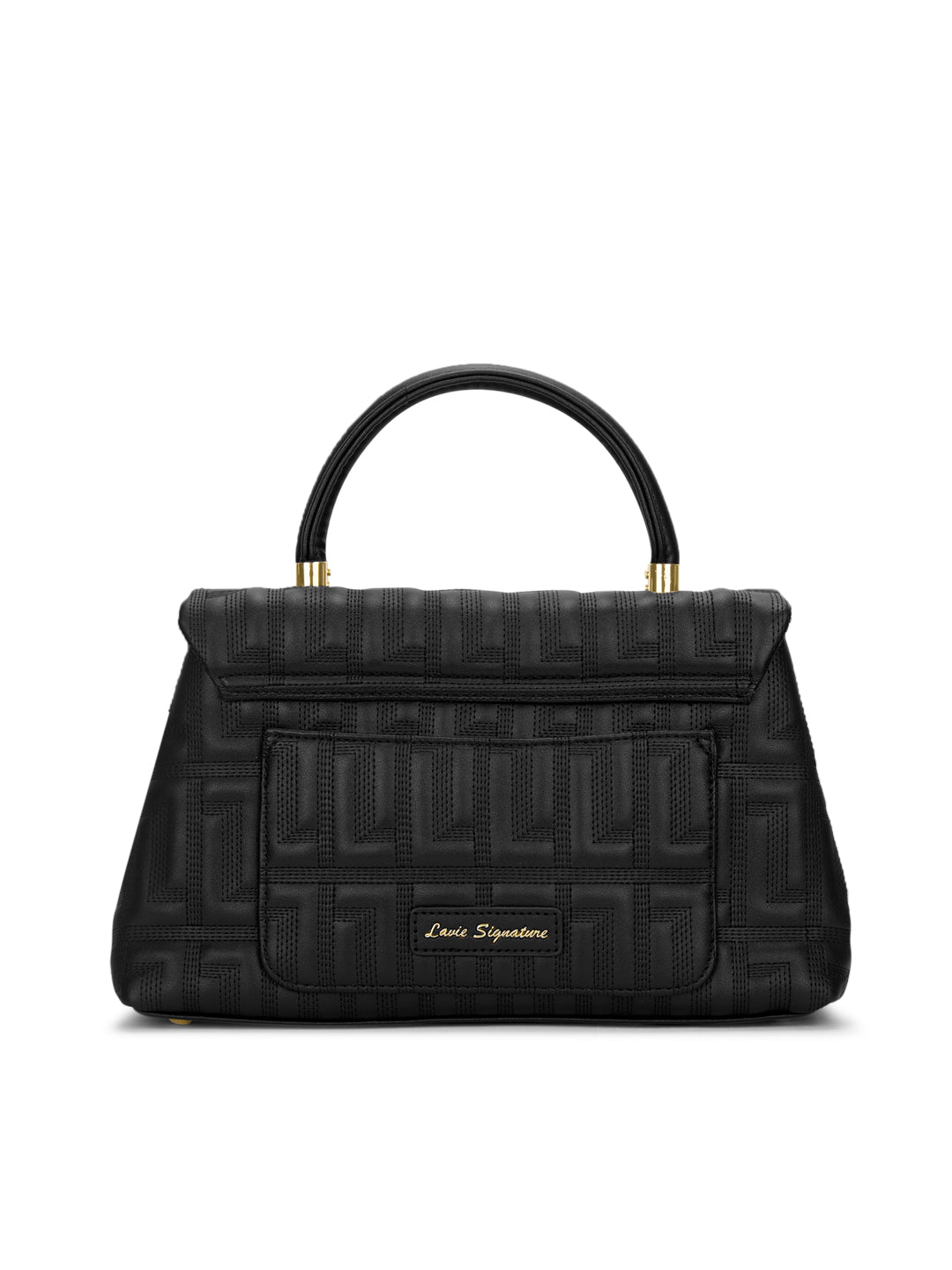 Quilt Marco Flap Medium 'S Ladies Handbag Black
