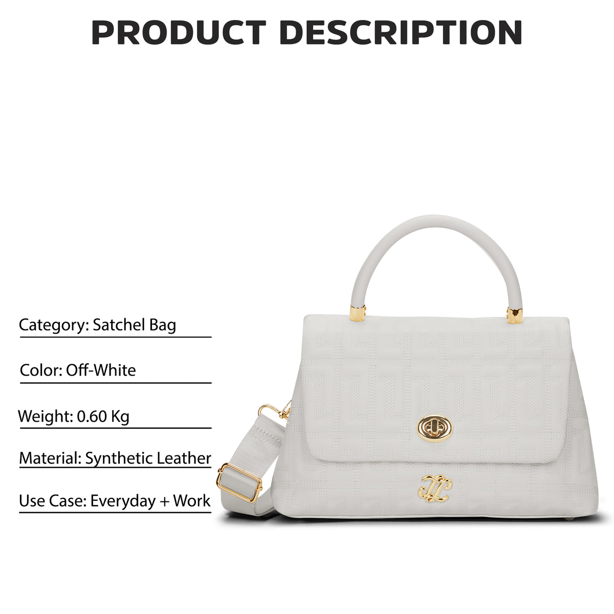 Quilt Marco Flap Medium 'S Ladies Handbag Off White