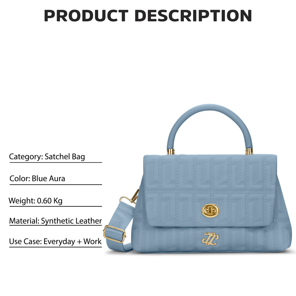 Quilt Marco Flap Medium 'S Ladies Handbag Blue Aura