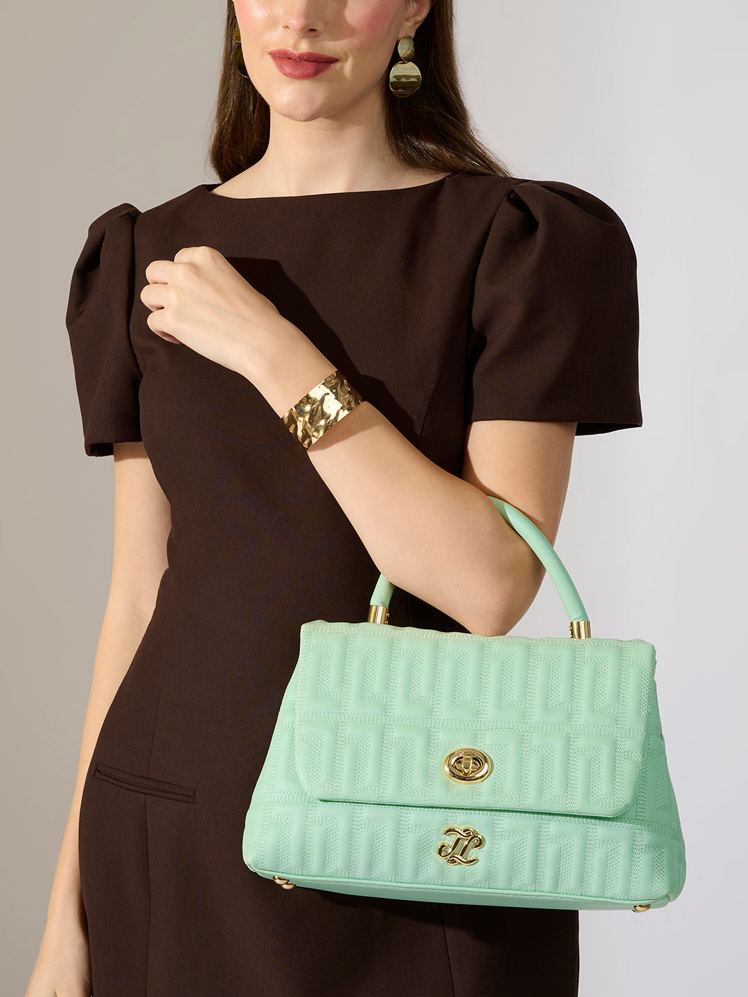 Quilt Marco Flap Medium 'S Ladies Handbag Jelly Mint