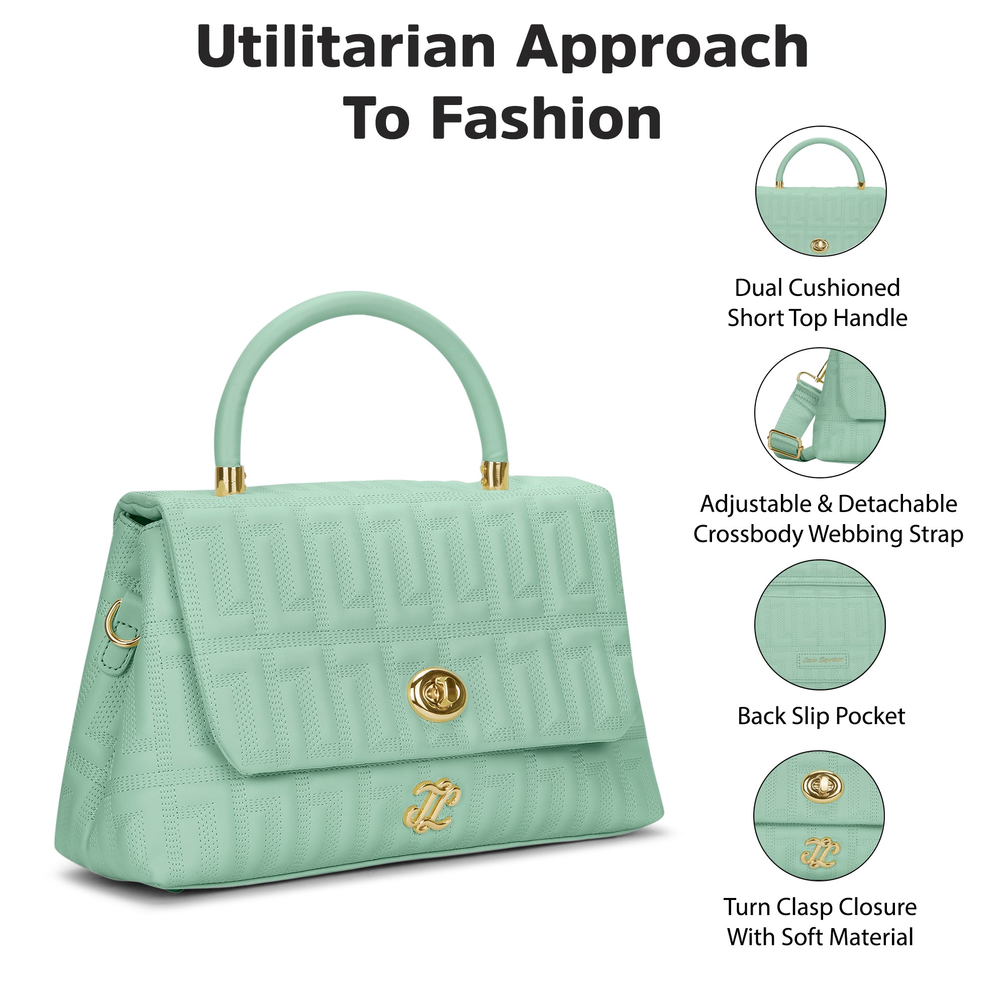 Quilt Marco Flap Medium 'S Ladies Handbag Jelly Mint