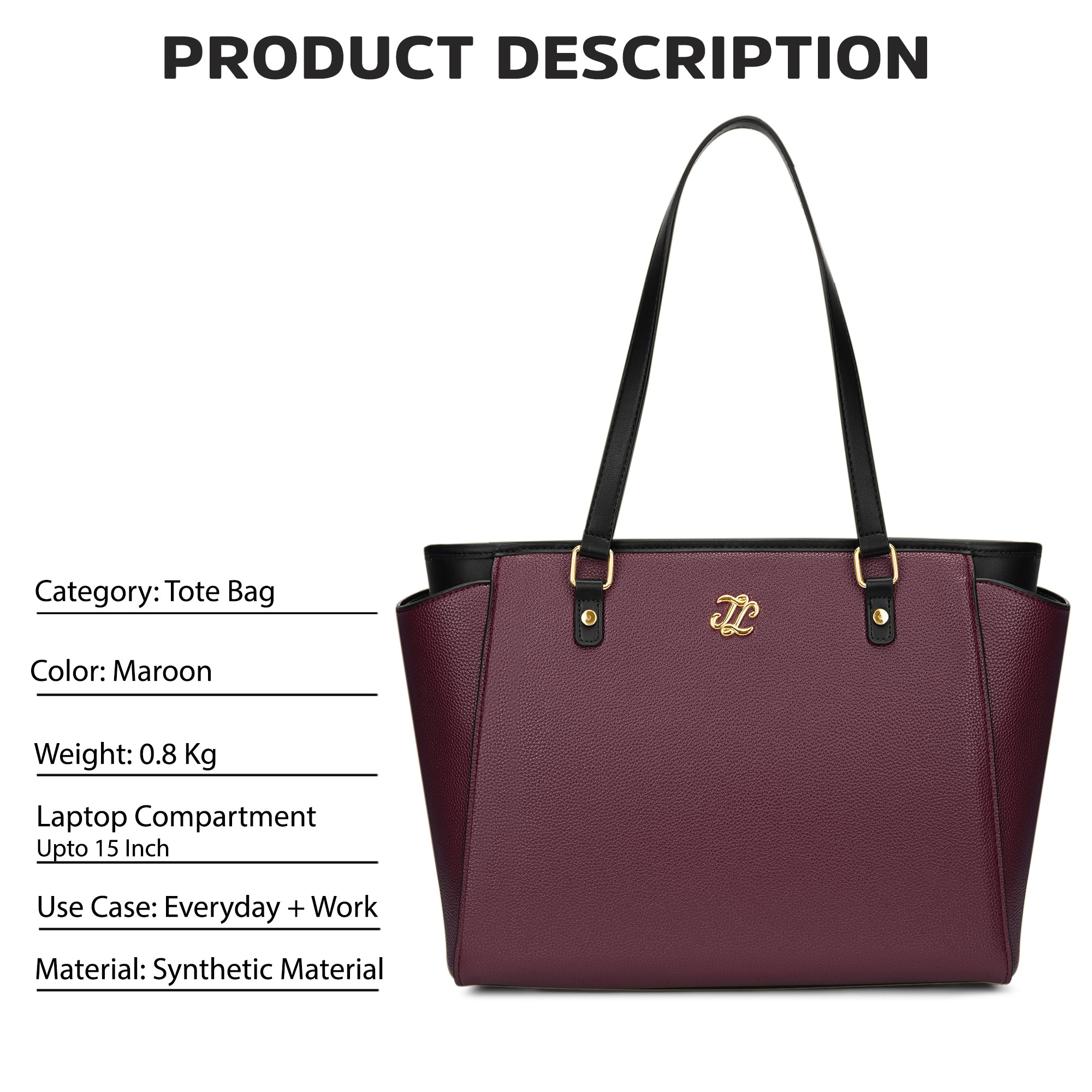 Lincoln Large Tote Bag 'S Ladies Handbag Maroon