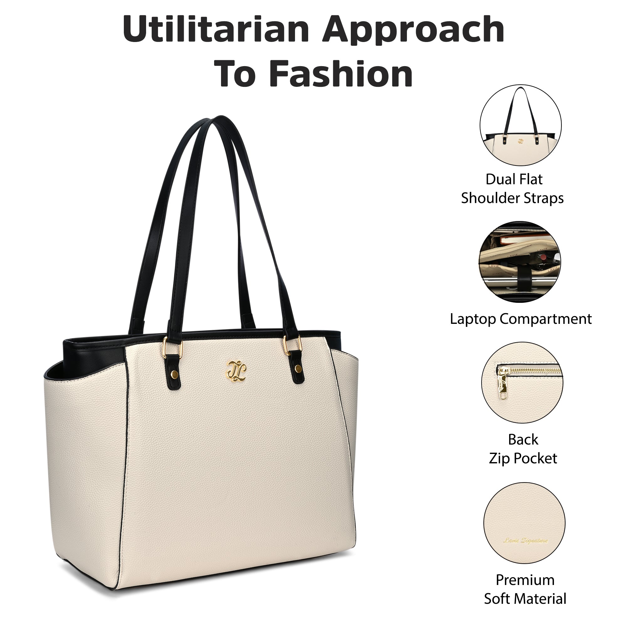 Lincoln Large Tote Bag 'S Ladies Handbag Off White