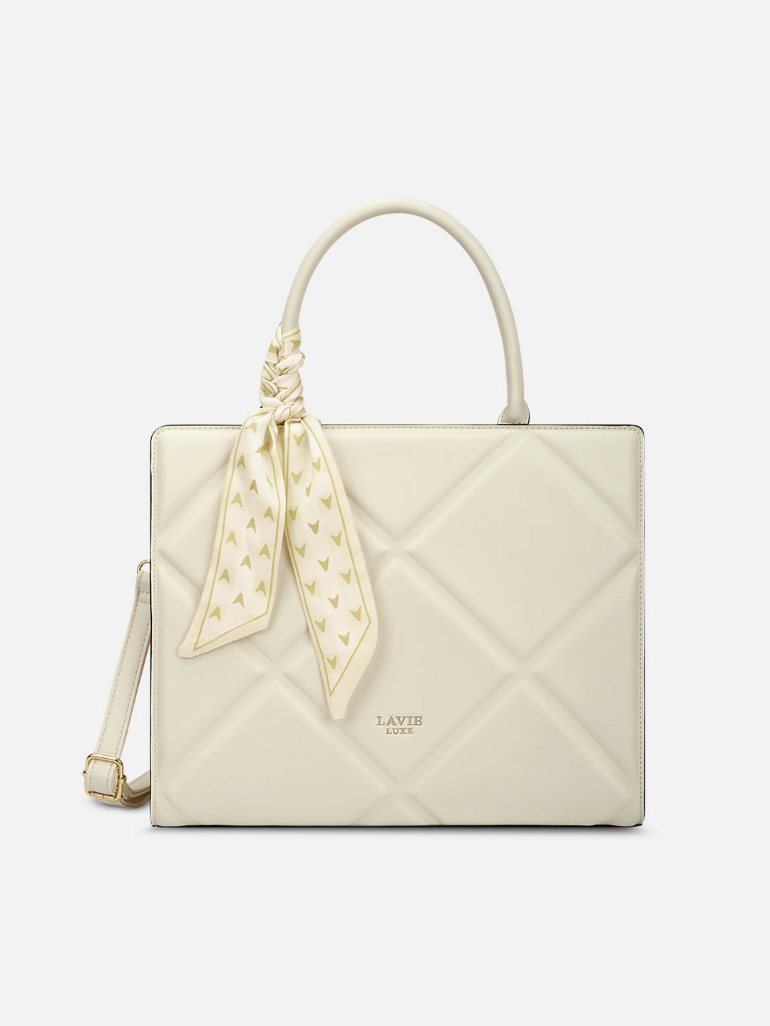 Quare Large Satchel Bag Off White