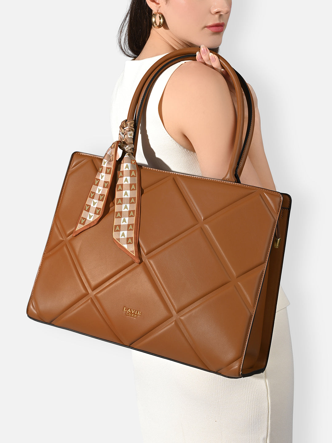 Quare Extra Large Satchel Bag Tan