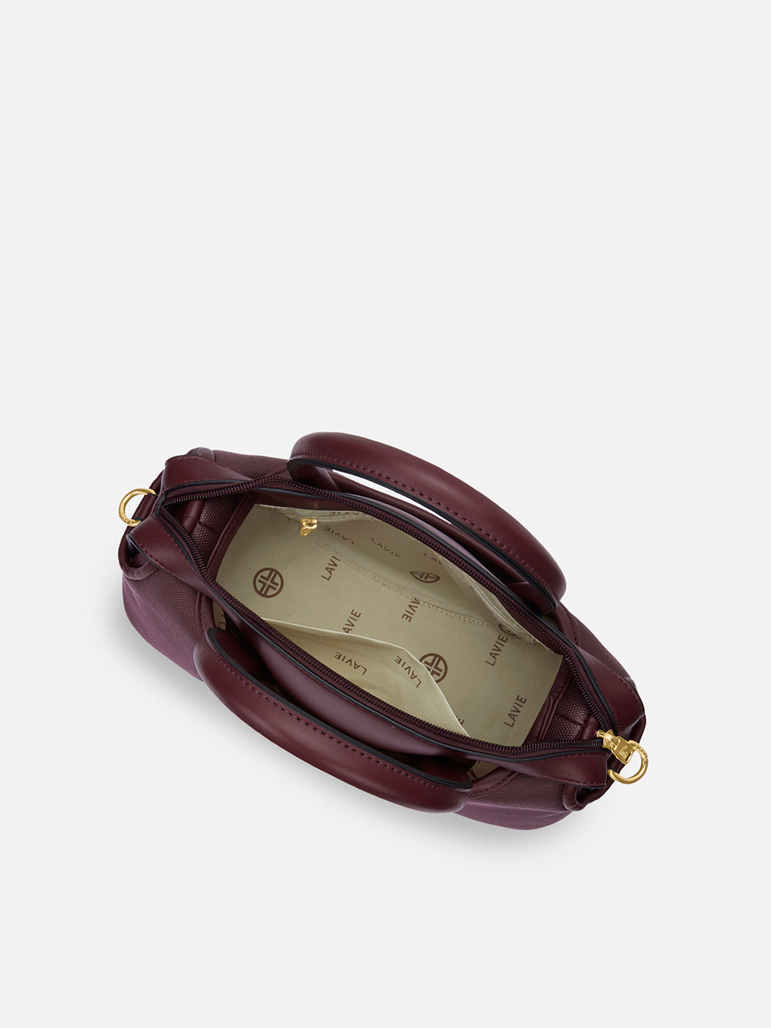 Canva Horizontal Medium Satchel Bag Wine