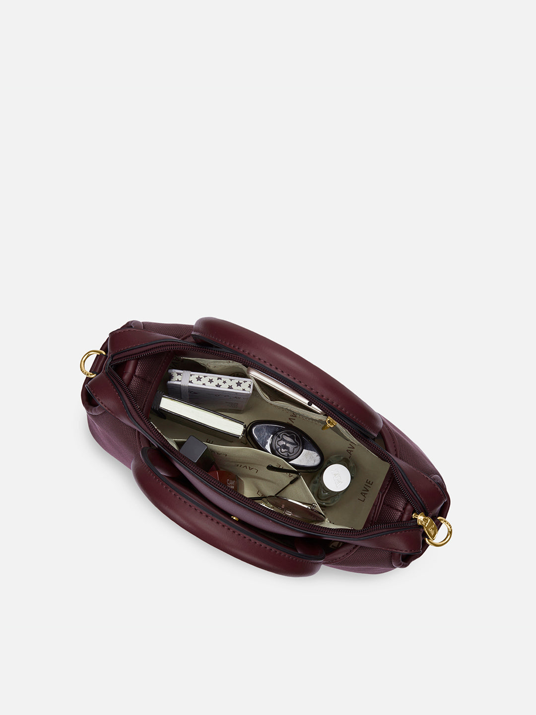Canva Horizontal Medium Satchel Bag Wine