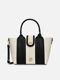 Canva Lock Large Off White Satchel Bag