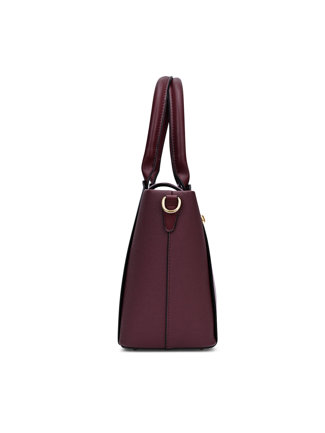 Canva Lock Large Satchel Bag Wine