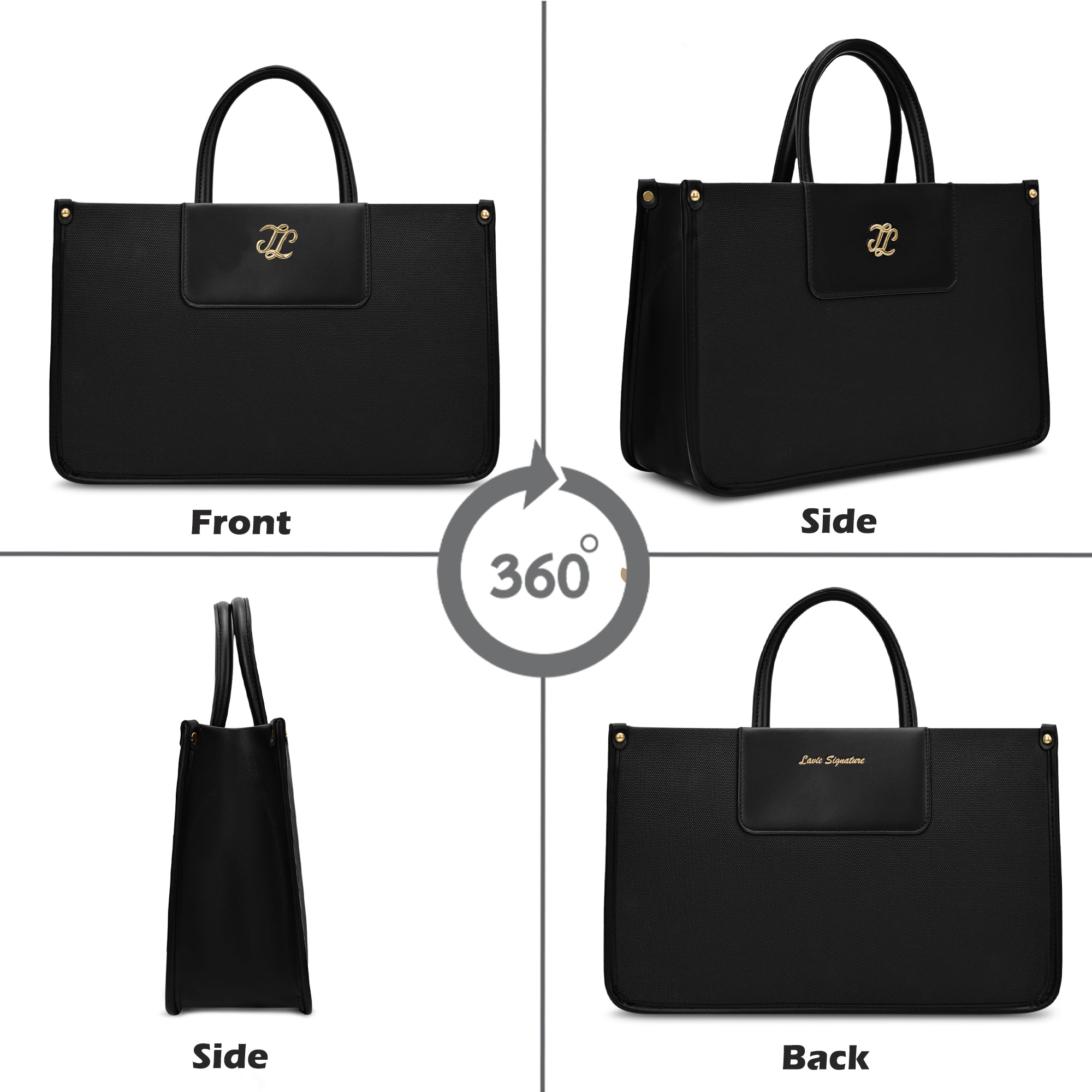 Canva Combo Set Large Tote Bag Wine