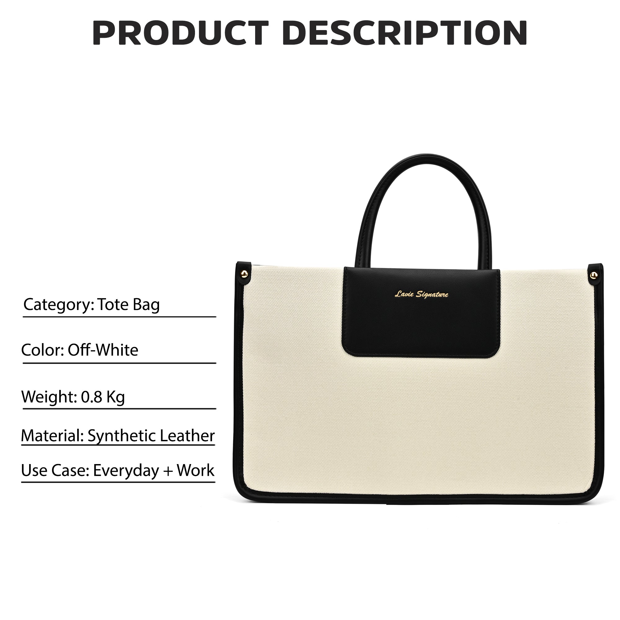 Canva Combo Set Large Tote Bag Beige