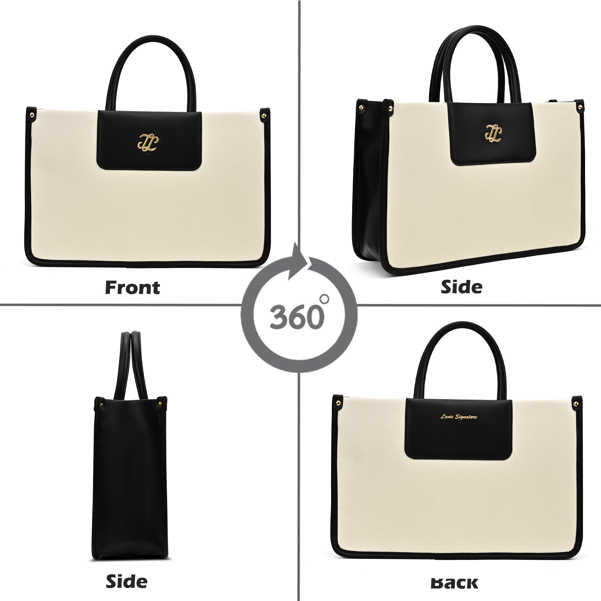 Canva Combo Set Large Tote Bag Beige