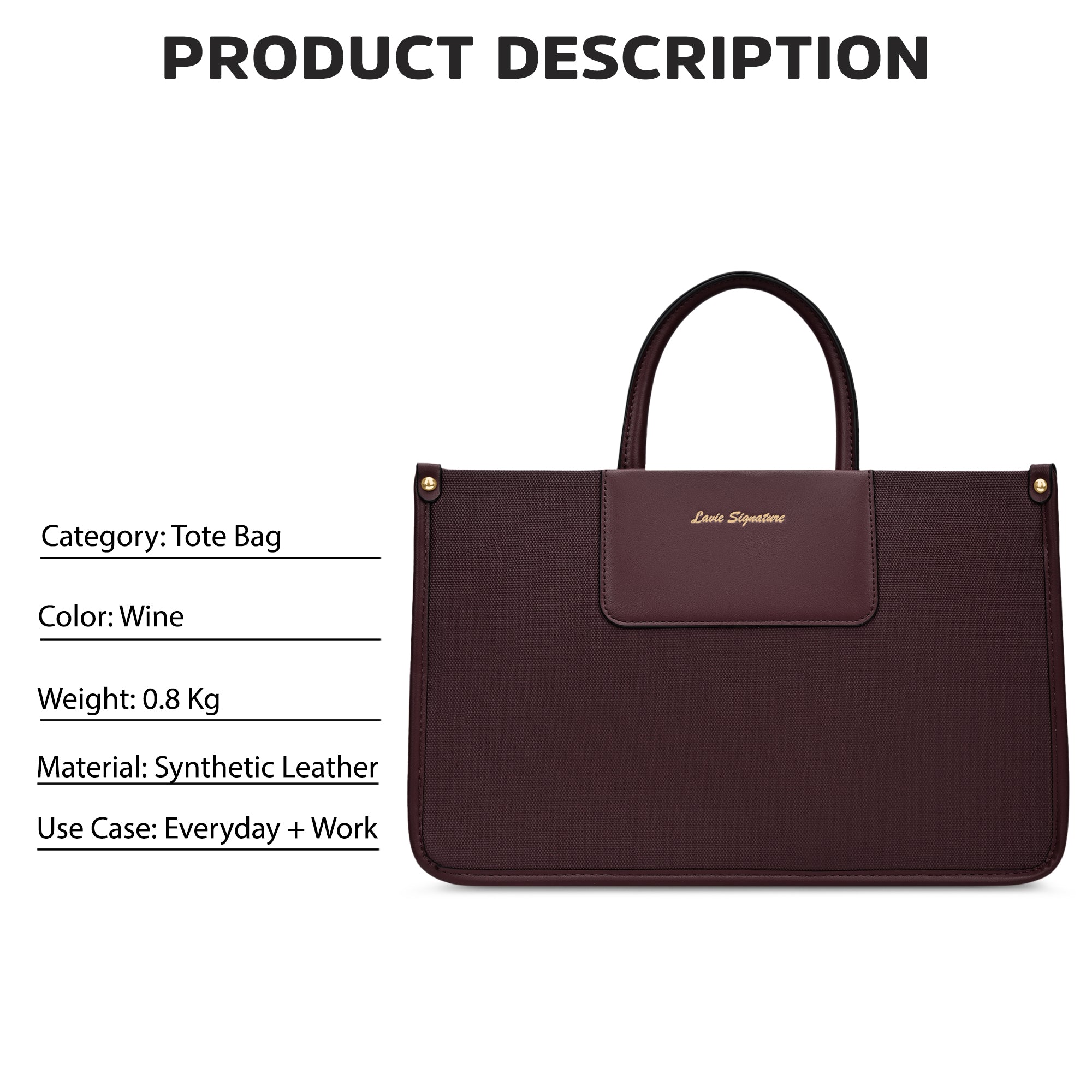 Canva Combo Set Large Tote Bag Off White